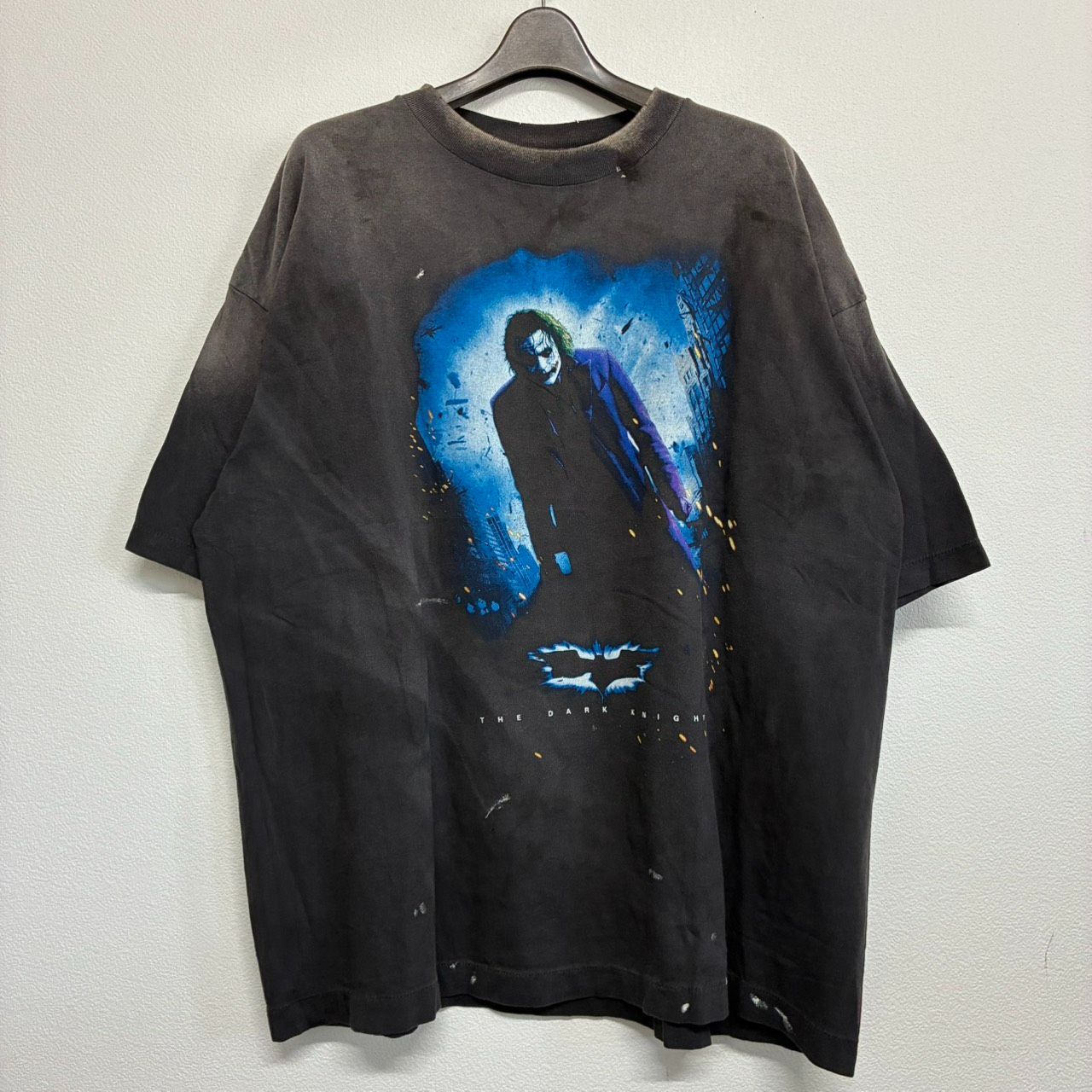 SAINT Mxxxxxx The Dark Knight セントマイケル ダークナイト コラボ ジョーカー プリント 黒 ブラック グレー 半袖 Tシャツ トップス メンズ レディース XXLサイズ 新品未使用 5