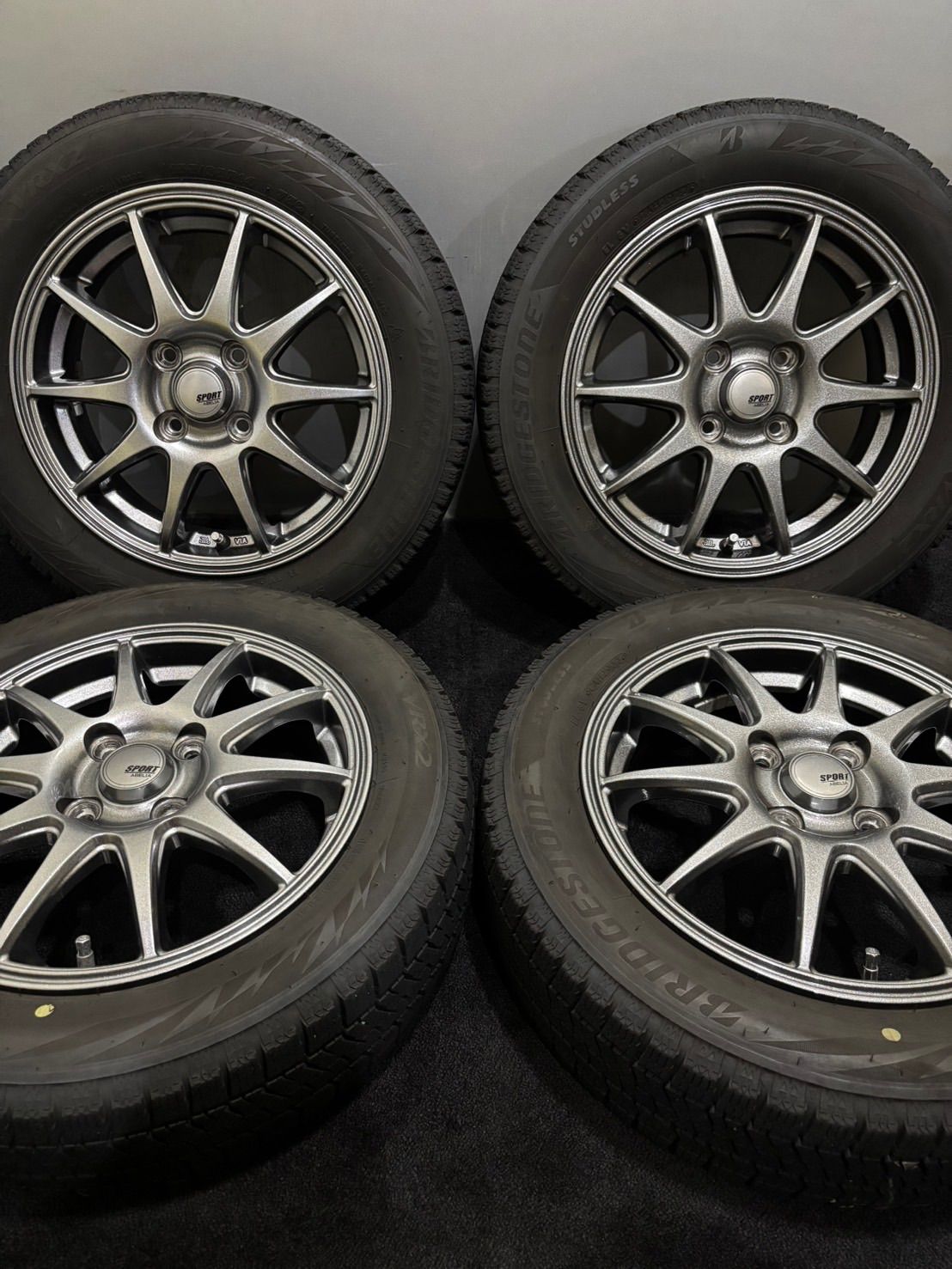 ☆155/65R14 BRIDGESTONE/VRX2 22年製 SPORT ABELIA 14インチ 4.5J +45