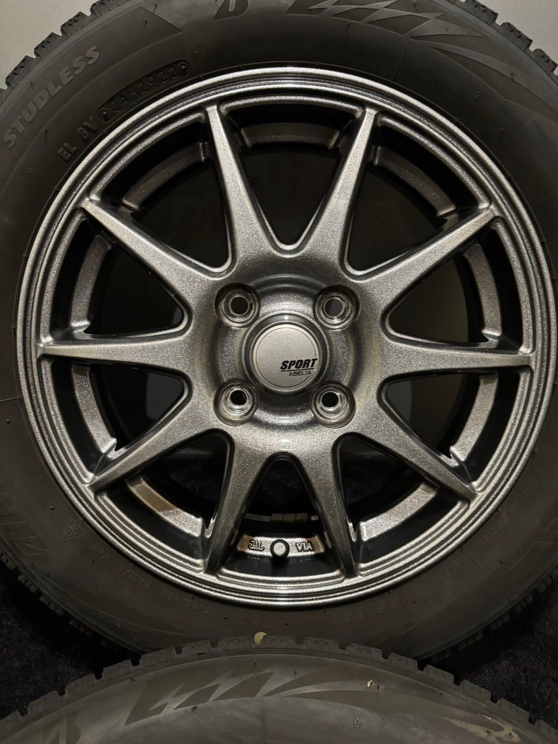 ☆155/65R14 BRIDGESTONE/VRX2 22年製 SPORT ABELIA 14インチ 4.5J +45