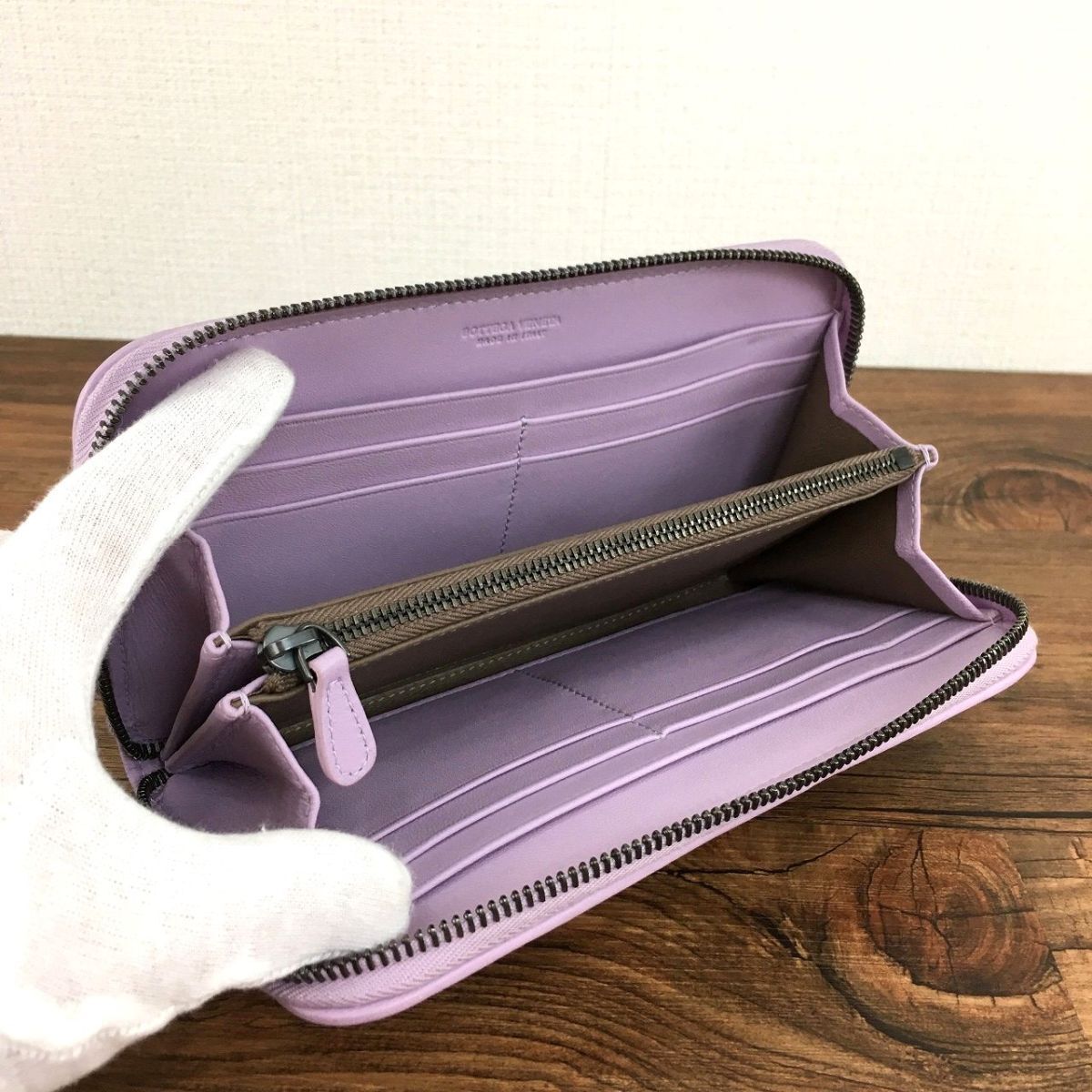 極美品 BOTTEGA VENETA 長財布 イントレチャート パイソン レザー 148 
