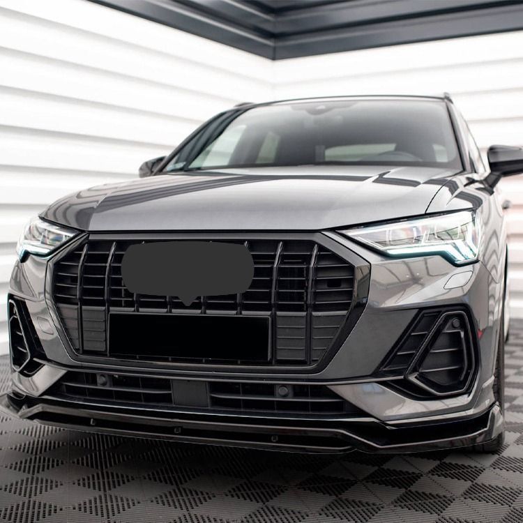 【送料無料】アウディ Q3 (Audi Q3) 2018-2024 フロントリップ スポイラー エアロパーツ カスタム ドレスアップ 防撞 簡単取付 スポーティ 存在感アップ