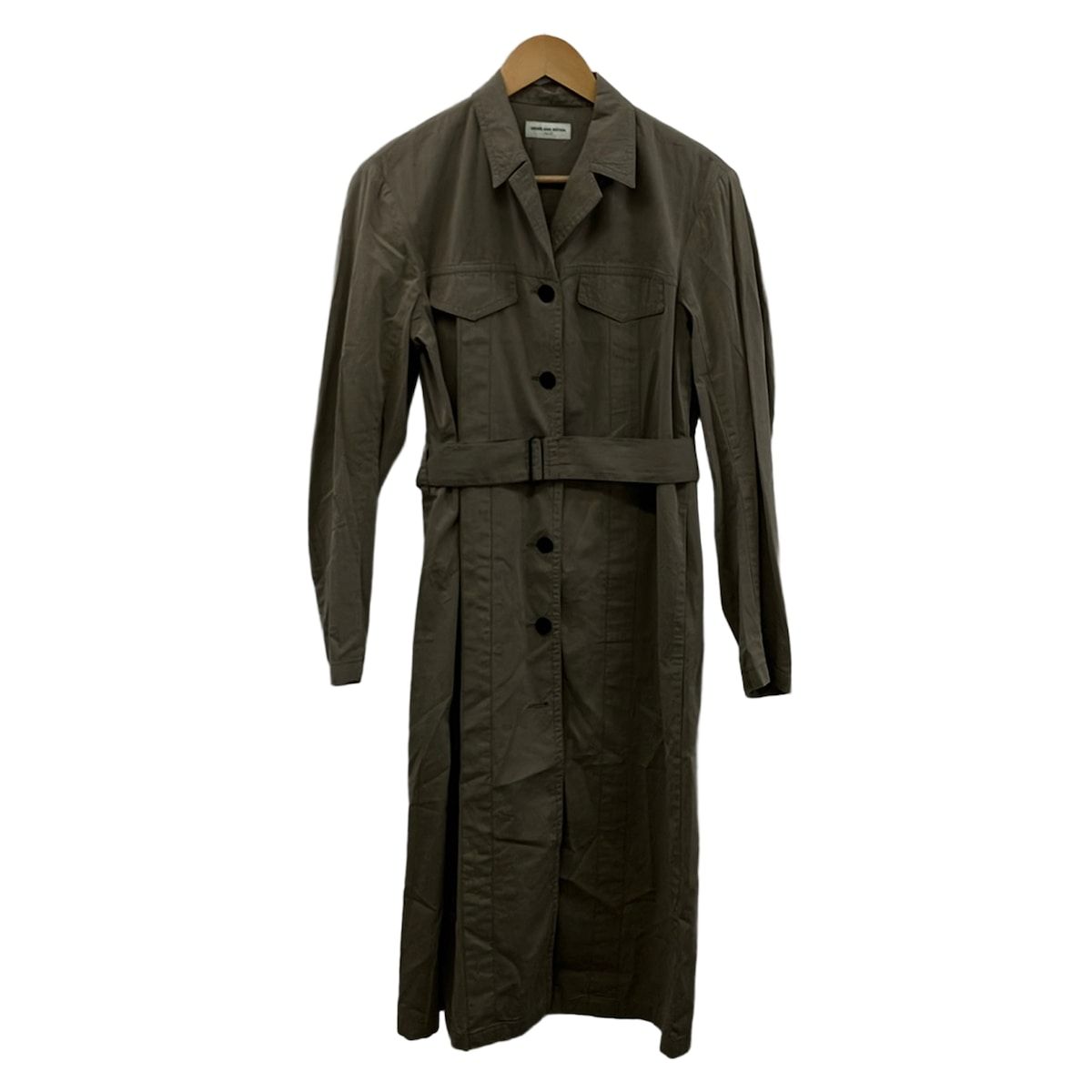 DRIES VAN NOTEN(ドリスヴァンノッテン) ワンピース サイズ36 M レディース美品 - グレーベージュ 長袖/ロング