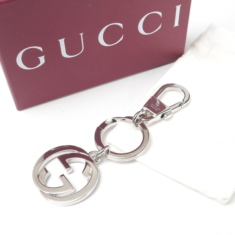 GUCCI グッチ インターロッキングG キーチェーン キーリング GG シルバーカラー イタリア製 ブランド古着【中古】20260605/RA9586