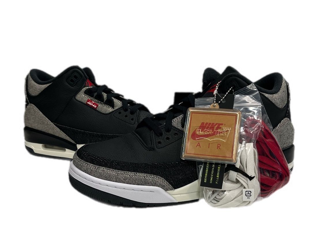 Nike Air Jordan 3 Retro SP Black and White LEVI'S Tab リーバイス