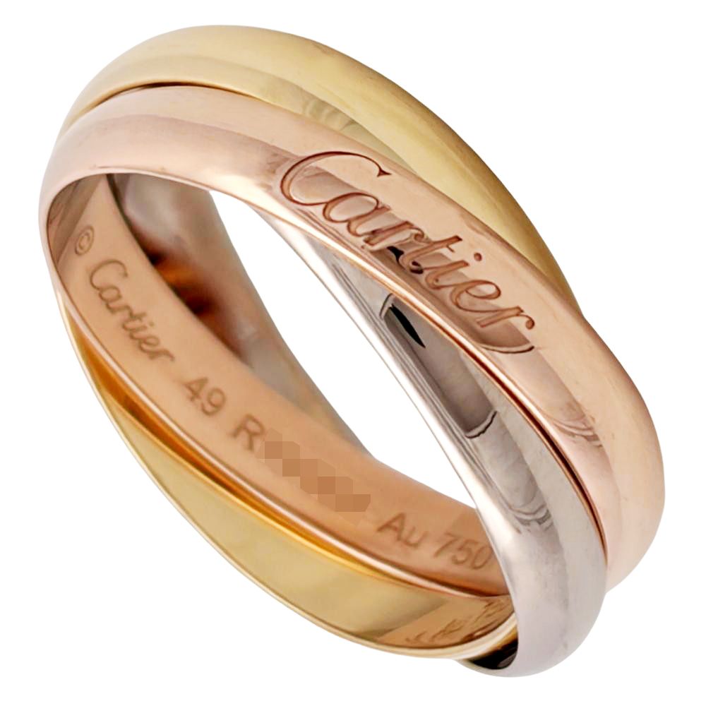 【新品同様】カルティエ トリニティ SM 49 カルティエ Cartier トリニティ SM リング 指輪 #49 K18YG 4.7g K18PG