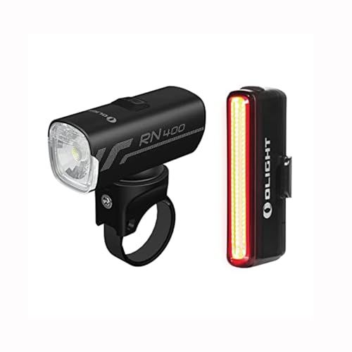 OLIGHT(オーライト) RN400+SEEMEE30 C 自転車ライトセット 400ルーメン フロント・テールライト USB-C充電式 IPX7防水 環境光センサー 長時間持続 通勤 通学 サイクリング 防災 地震対策 夜間走行YZ