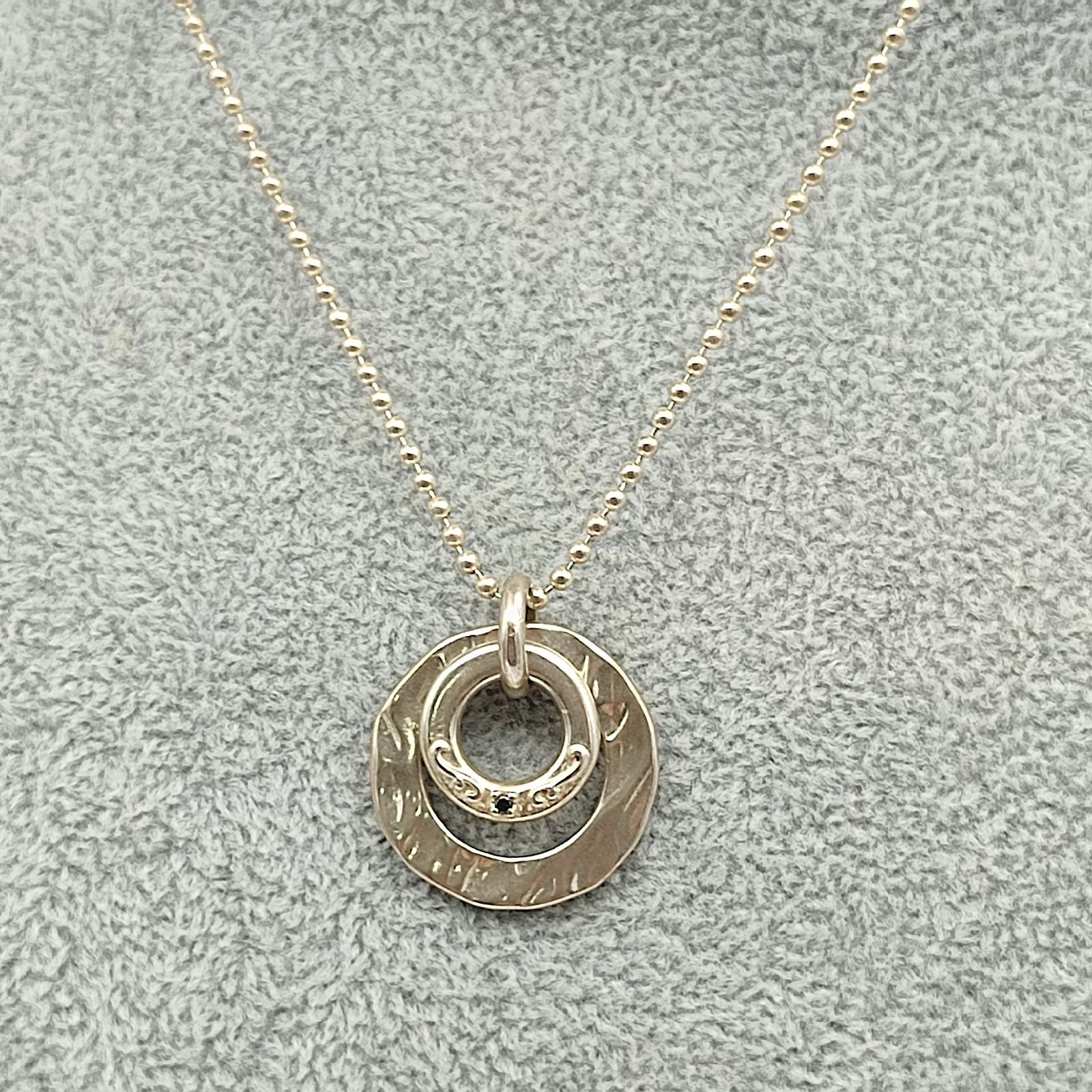 美品】ミッシェルクラン MK ラウンドデザインネックレス SILVER