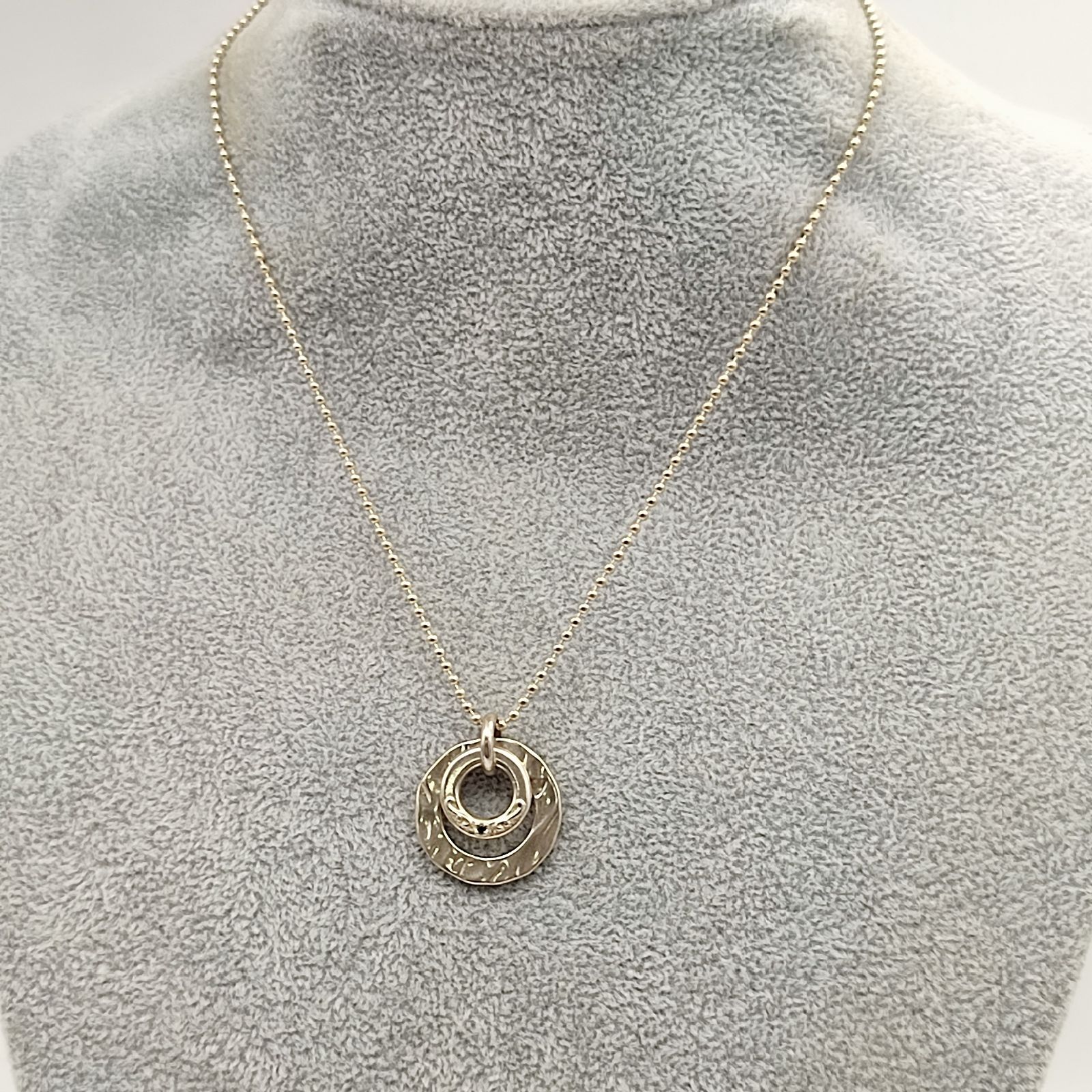美品】ミッシェルクラン MK ラウンドデザインネックレス SILVER
