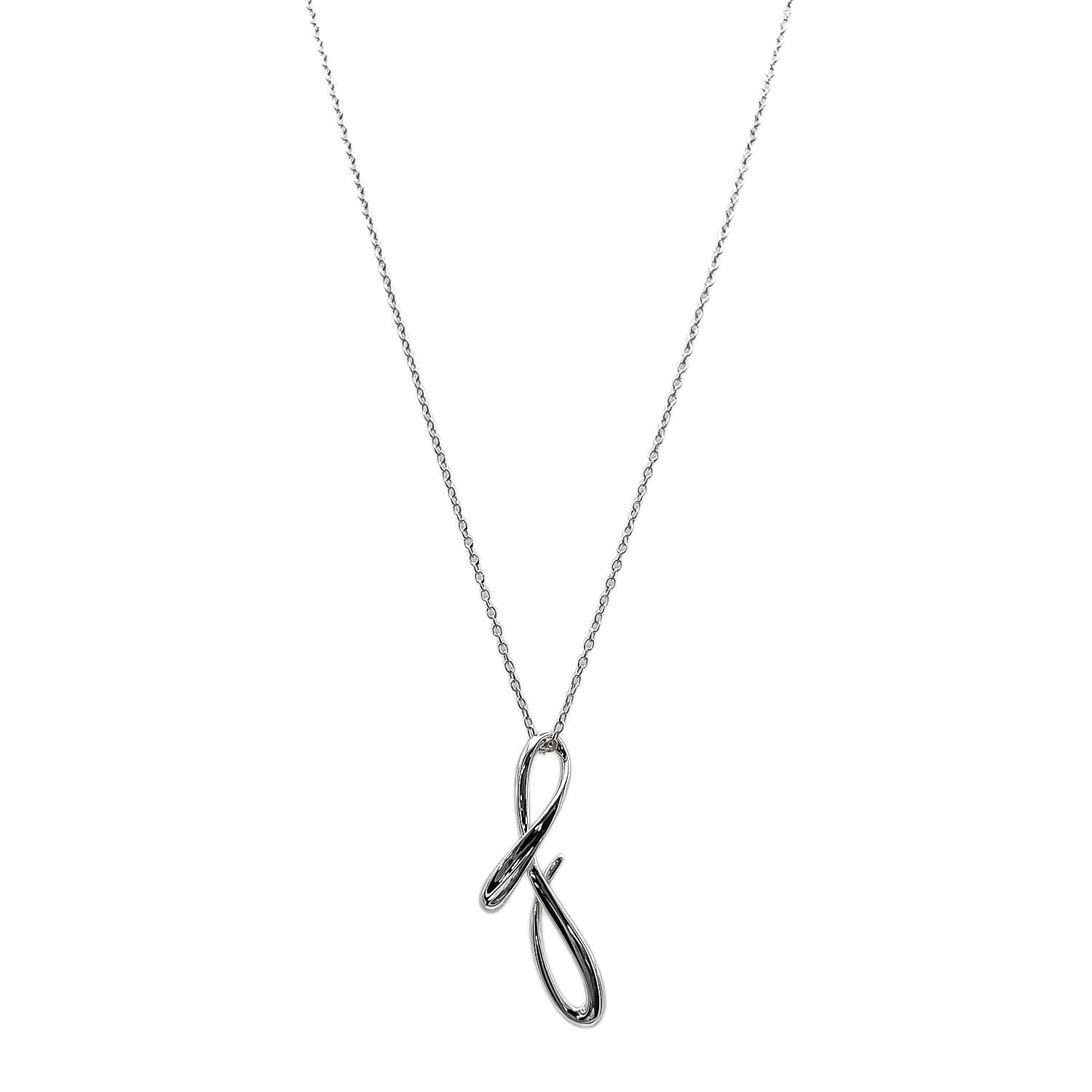 TIFFANY&Co. ティファニー レター F イニシャル ネックレス ペンダント エルサペレッティ SV925 シルバー ユニセックス 【中古】