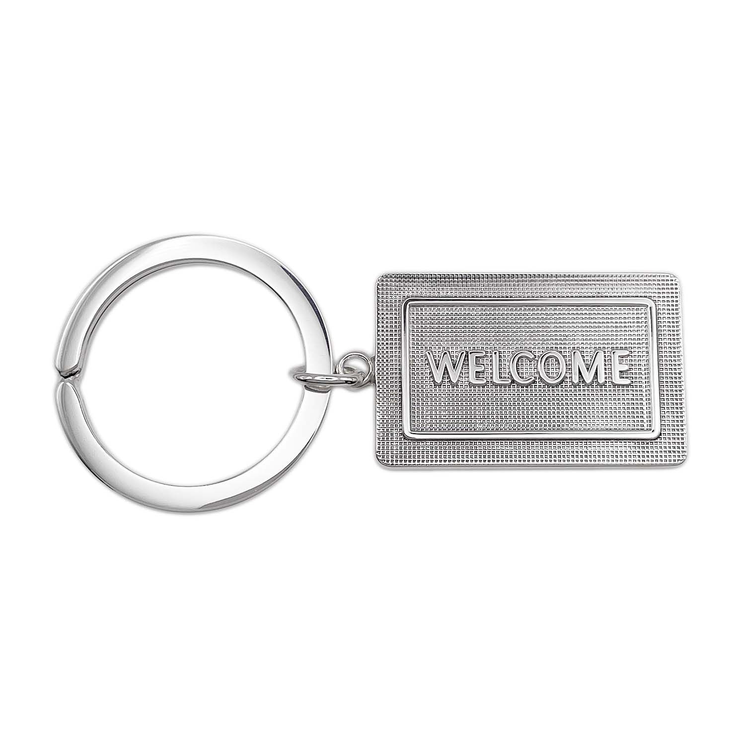 TIFFANY&Co. ティファニー プレート キーリング キーホルダー WELCOME マット SV925 シルバー ユニセックス 【中古】