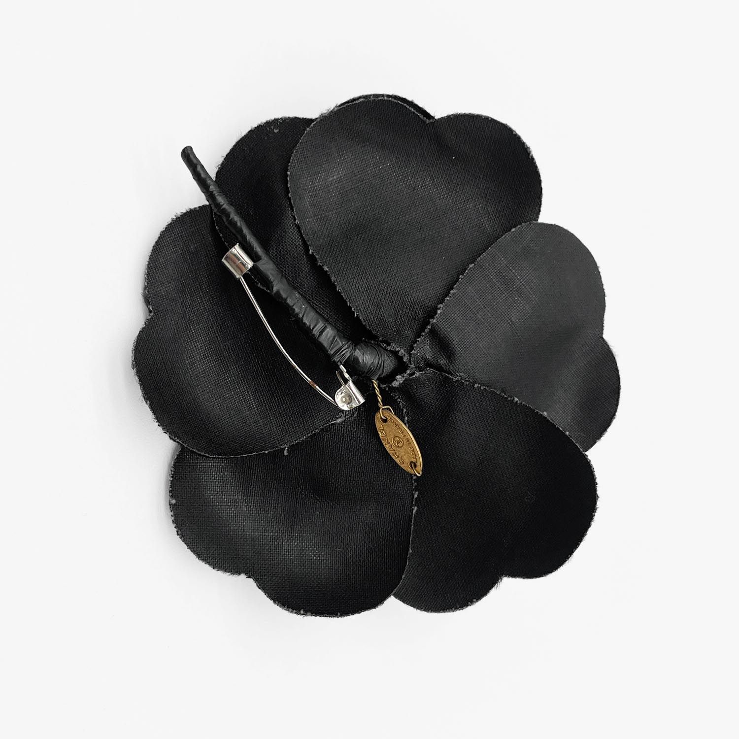 CHANEL シャネル カメリア コサージュ ブローチ フラワー サテン