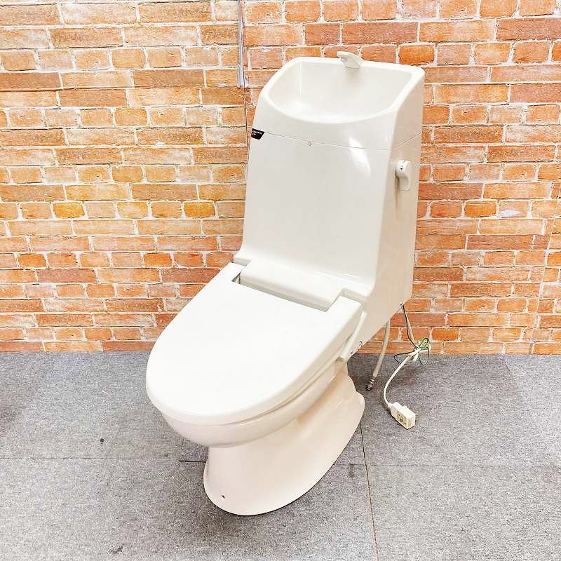 【中古品】【訳あり】 INAX(イナックス) リモコン無 トイレ洋式便器(床下排水)「DT-C183U」ウォシュレット一体型タンク「GBC-110STU」 #BN8 58F
