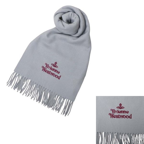 ヴィヴィアンウエストウッド マフラー Vivienne Westwood 25-W00Q7-P403 レディース メンズ LIGHT GRAY ライトグレー マフラー 11,376円