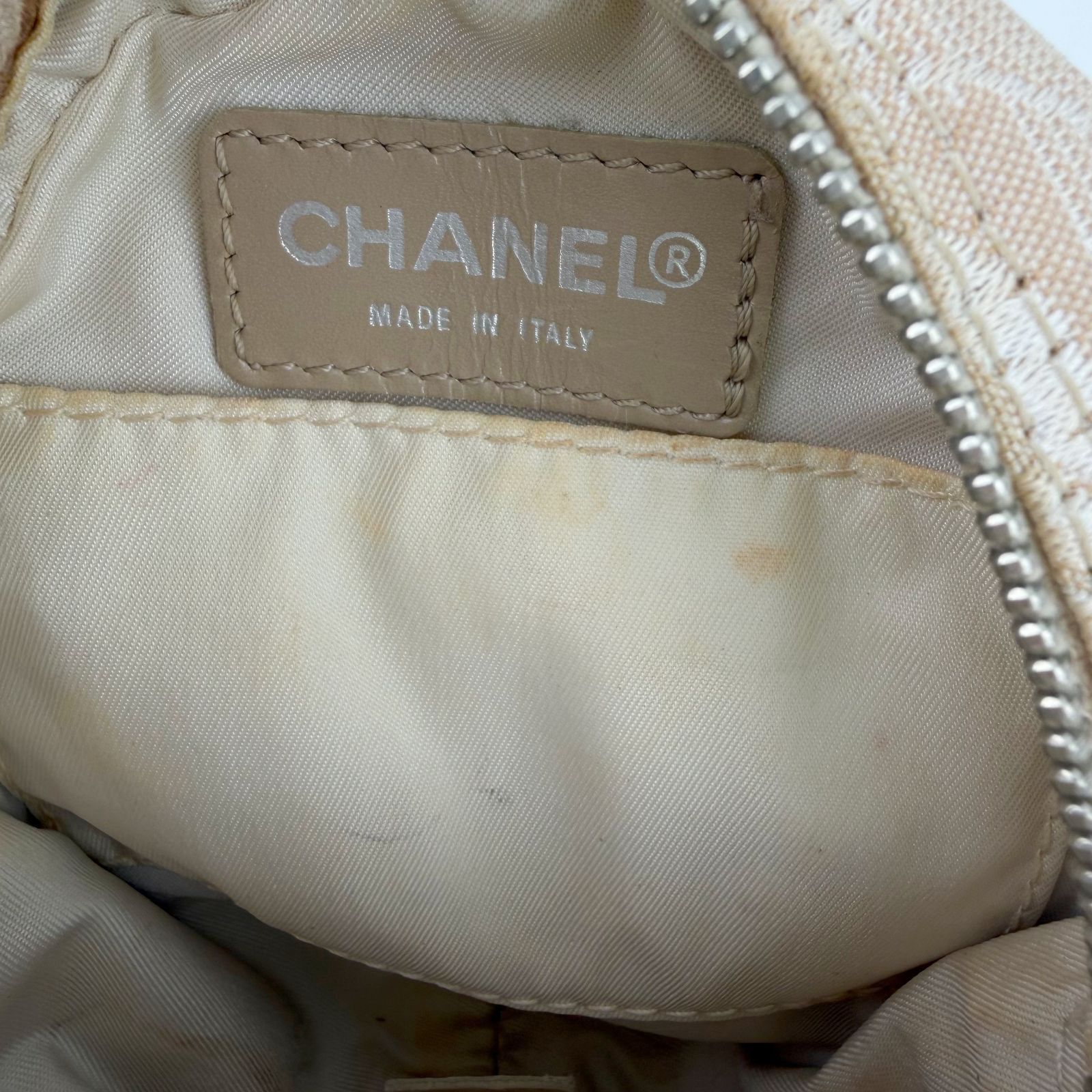 中古】CHANEL シャネル ココマーク ラウンドポーチ リストレット