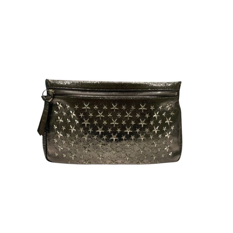 ジミーチュウ JIMMY CHOO スタースタッズ クラッチバッグ シルバー レザー レディース セカンドバッグ