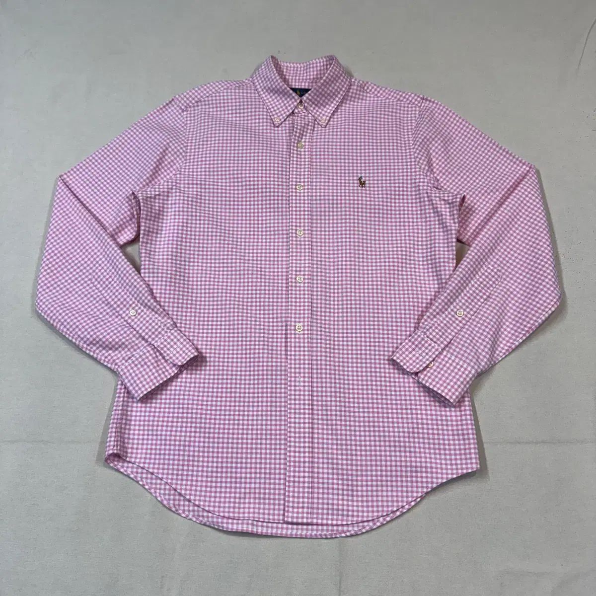 S) POLO RALPH LAUREN ポロラルフローレン クラシックフィット Oxford（オックスフォード) ギンガム CHECK シャツ ピンク