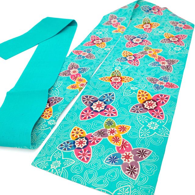 新古品】 本場琉球紅型 名古屋帯 九寸 びんがた工房くんや 紅型 紬