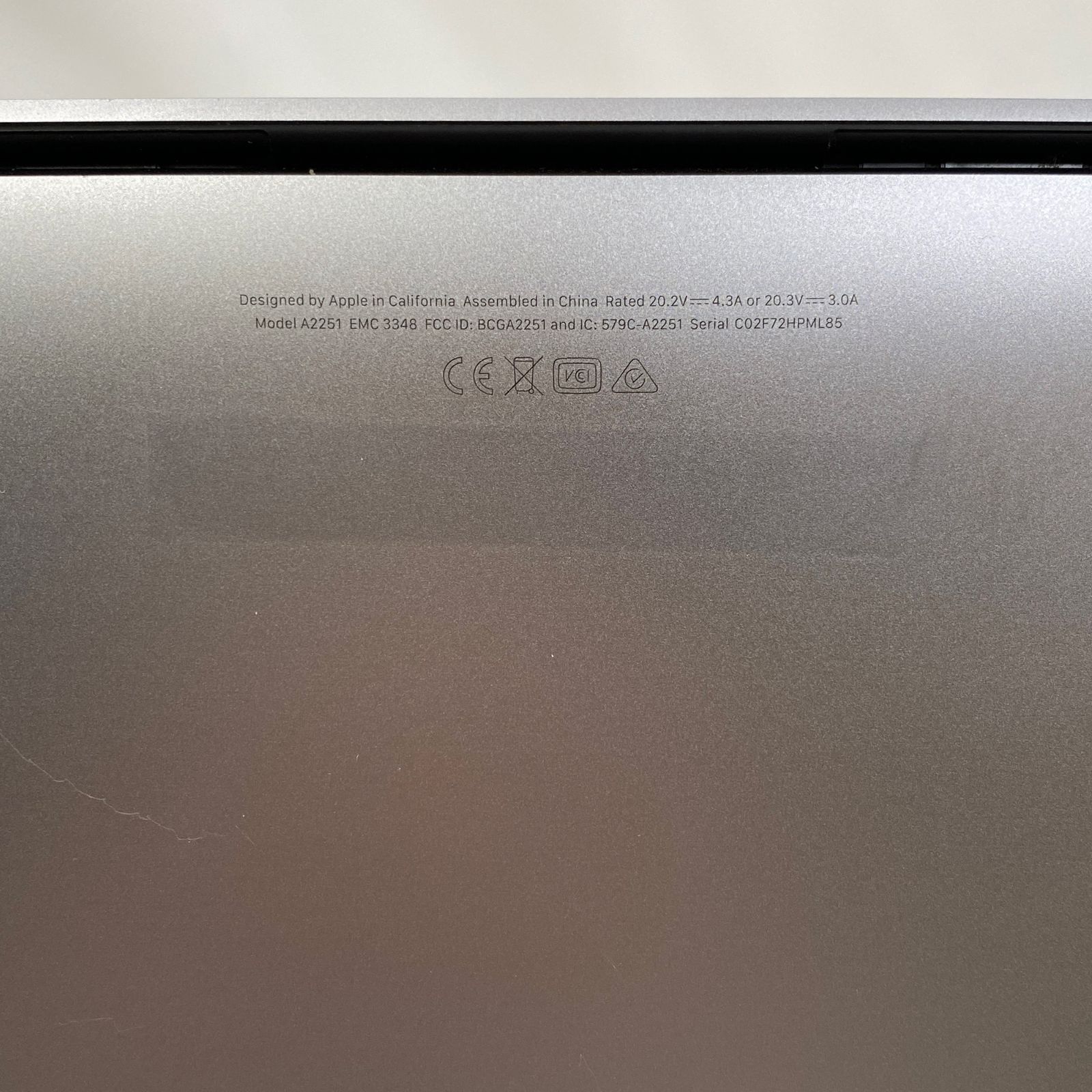 MacBook Pro 13-inch 2020 Four Thunderbolt 3 ports【ランク：D 