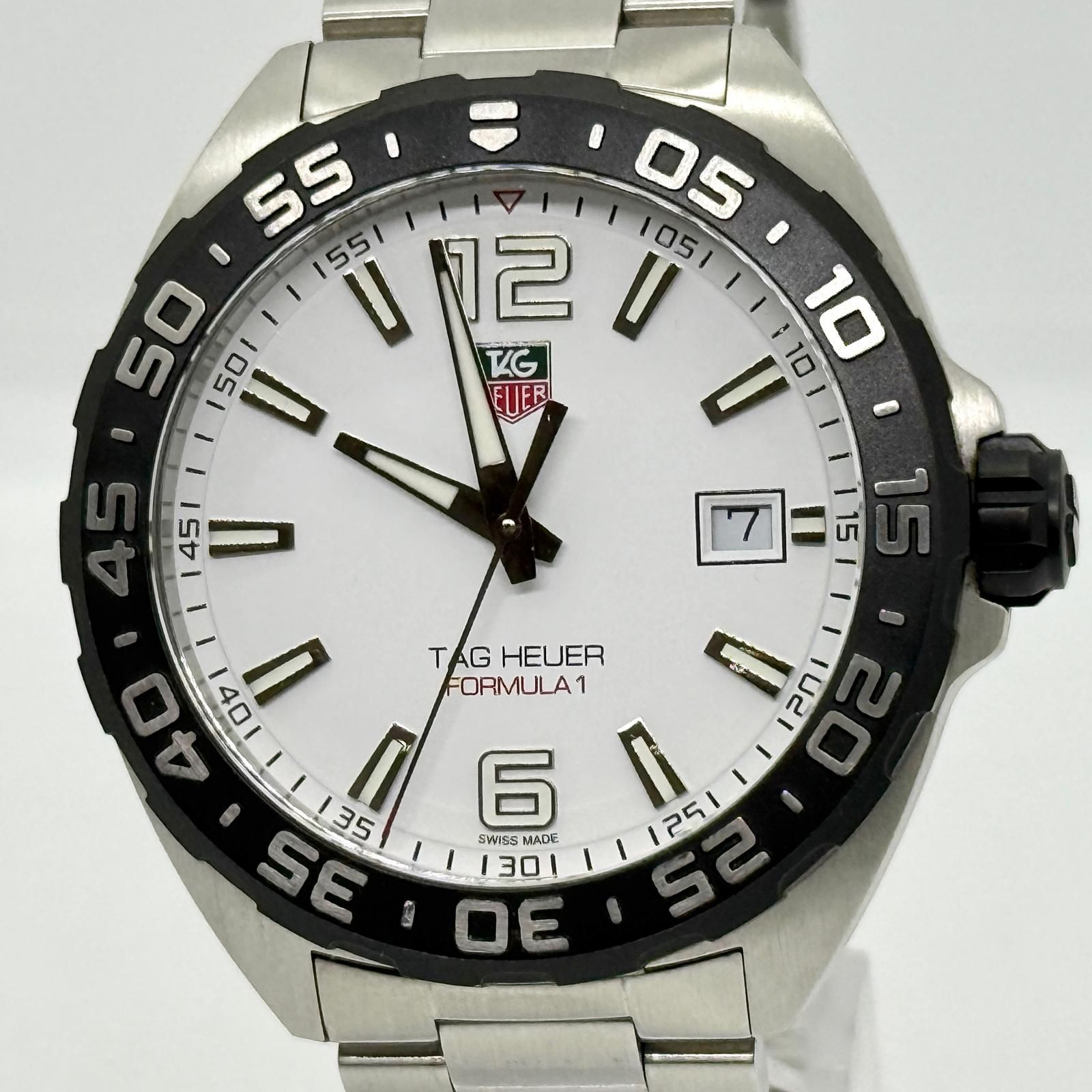 TAG HEUER タグホイヤー フォーミュラ1 WMS5282 ホワイト QZ メンズ 腕時計 稼働品