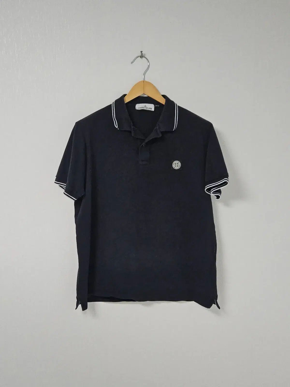 ストーンアイランド ポロ 半袖 カラーTシャツ ネイビー XL (NFC リード 正規品)