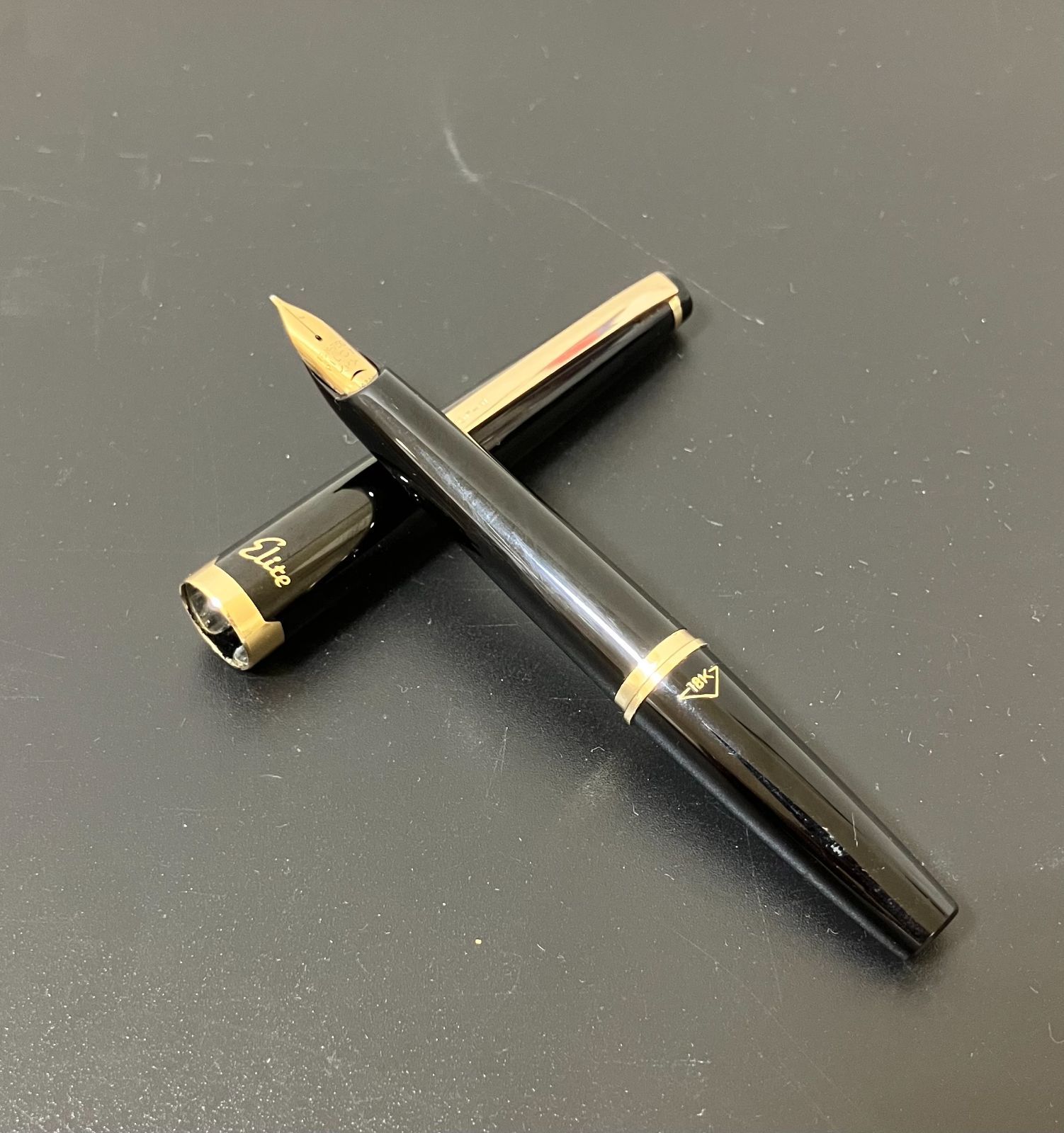 33365】PILOT パイロット Elite エリート 18K 万年筆 インク無し 筆記