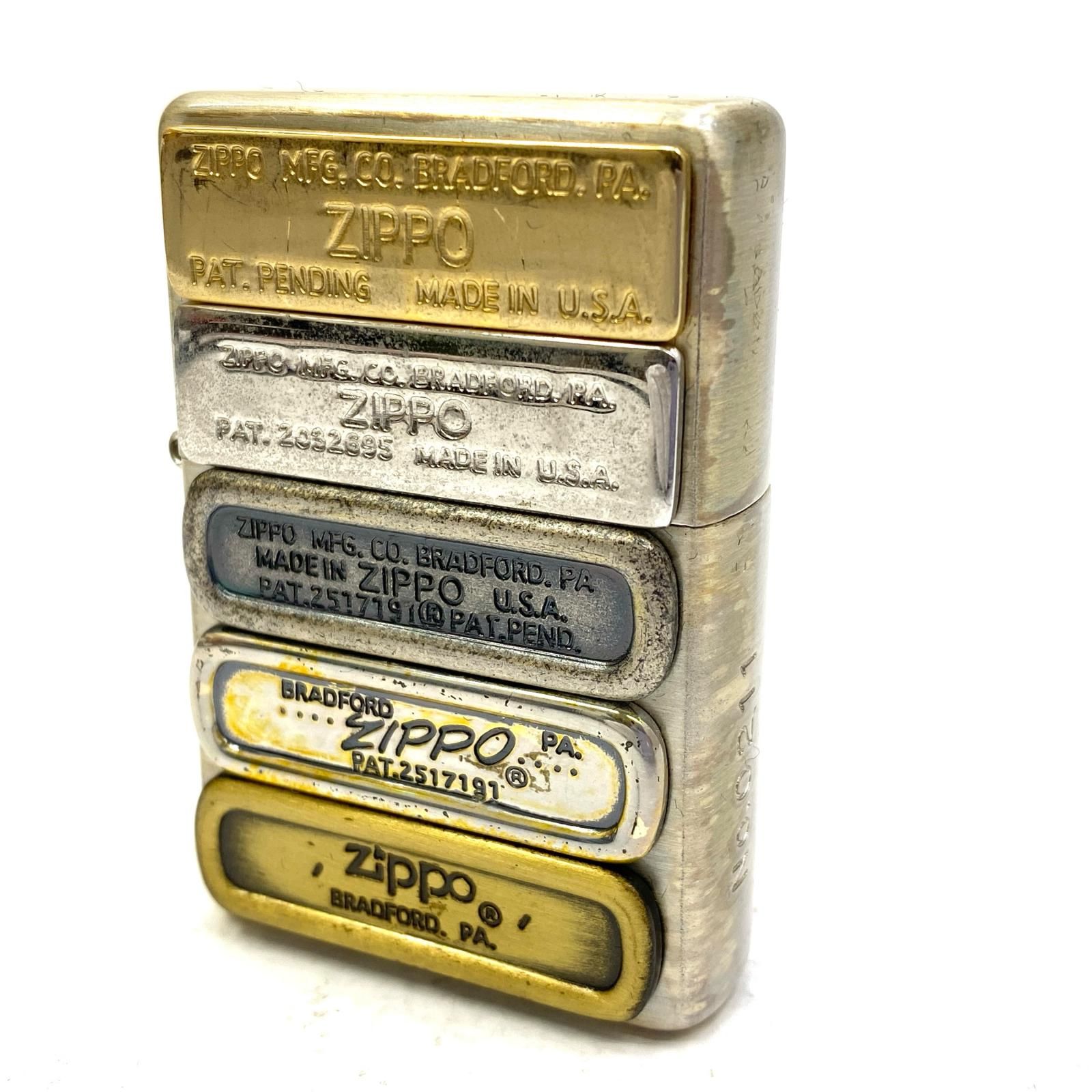【加古川店】 中古 ライター Bottom Stamp Design NO.0211 シルバー 【134】