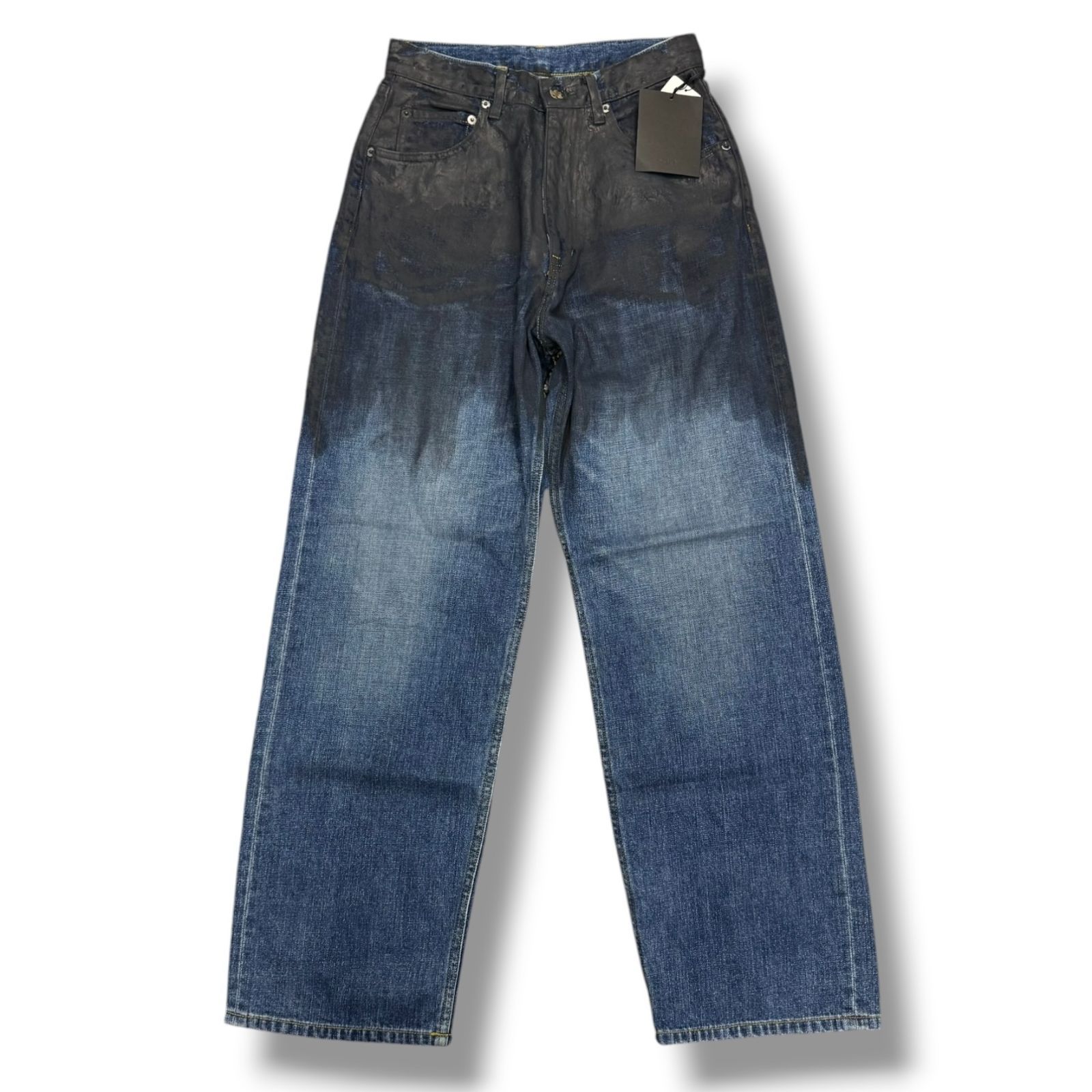 参考上代66,000円 未使用品 YOKE 24AW HAND PAINTED DENIM WIDE STRAIGHT PANTS ハンドペイントデニムワイドストレートパンツ ヨーク YK24FW0787P インディゴ 1 1810A1