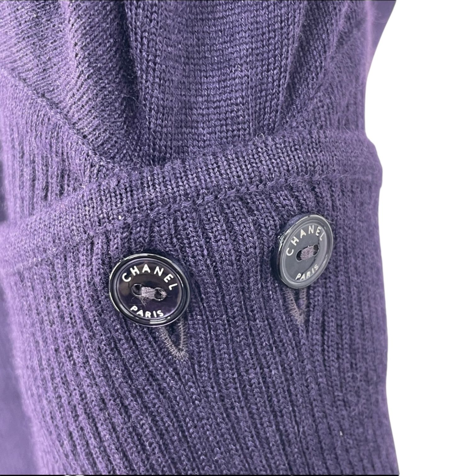 美品 CHANEL シャネル トップス ココボタン カシミヤ シルク ニット