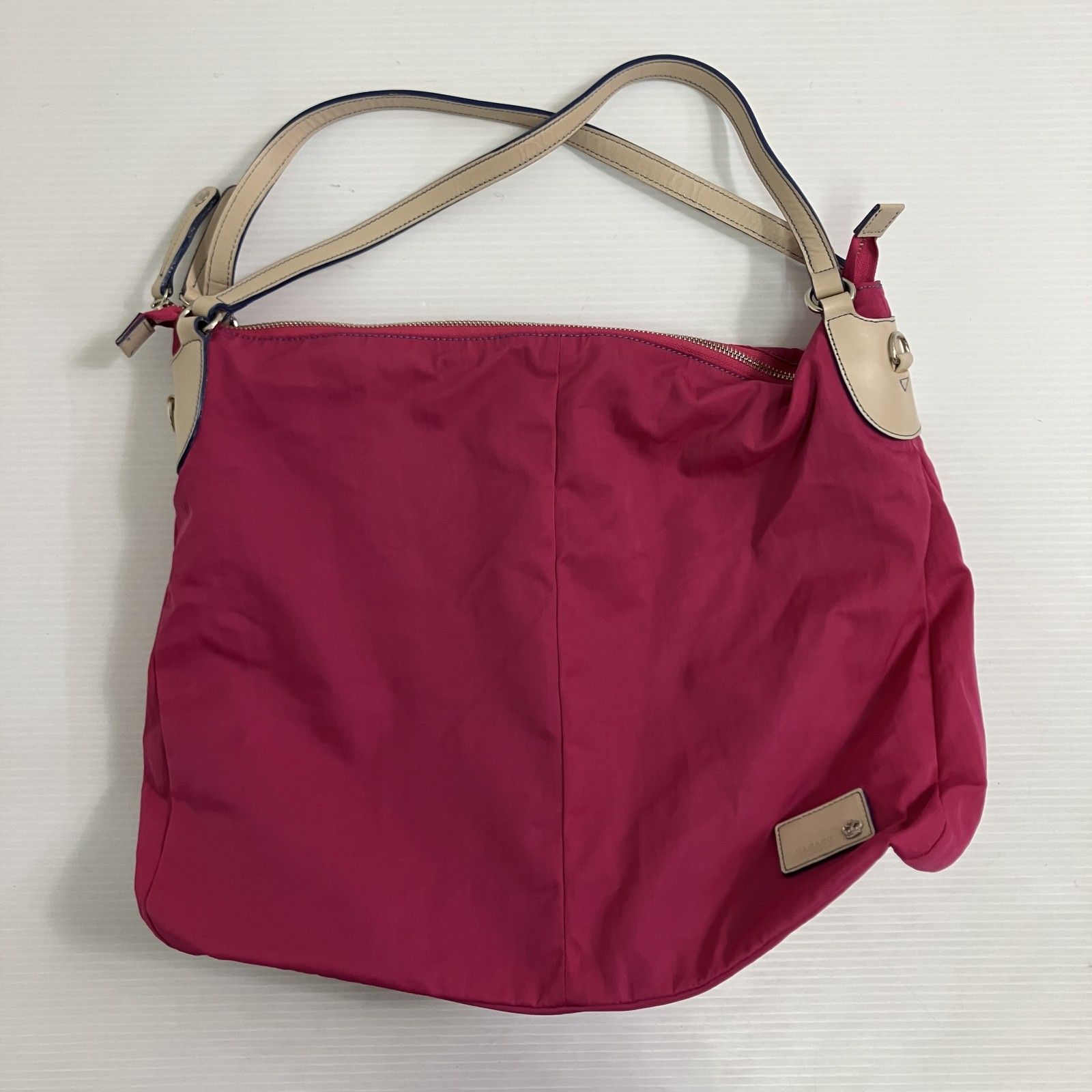 ハマノ　HAMANO レザーハンドバッグ　本革　レザーバッグ　旧ロゴ　ピンク ◇ HAMANO ハマノ ハンドバッグ トートバッグ レザーハンドル ブランド