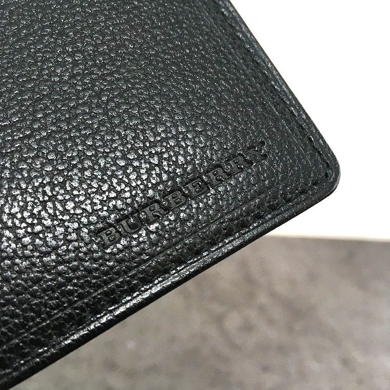 極美品 BURBERRY 長財布 ブラック レザー ノバチェック 箱付き 152