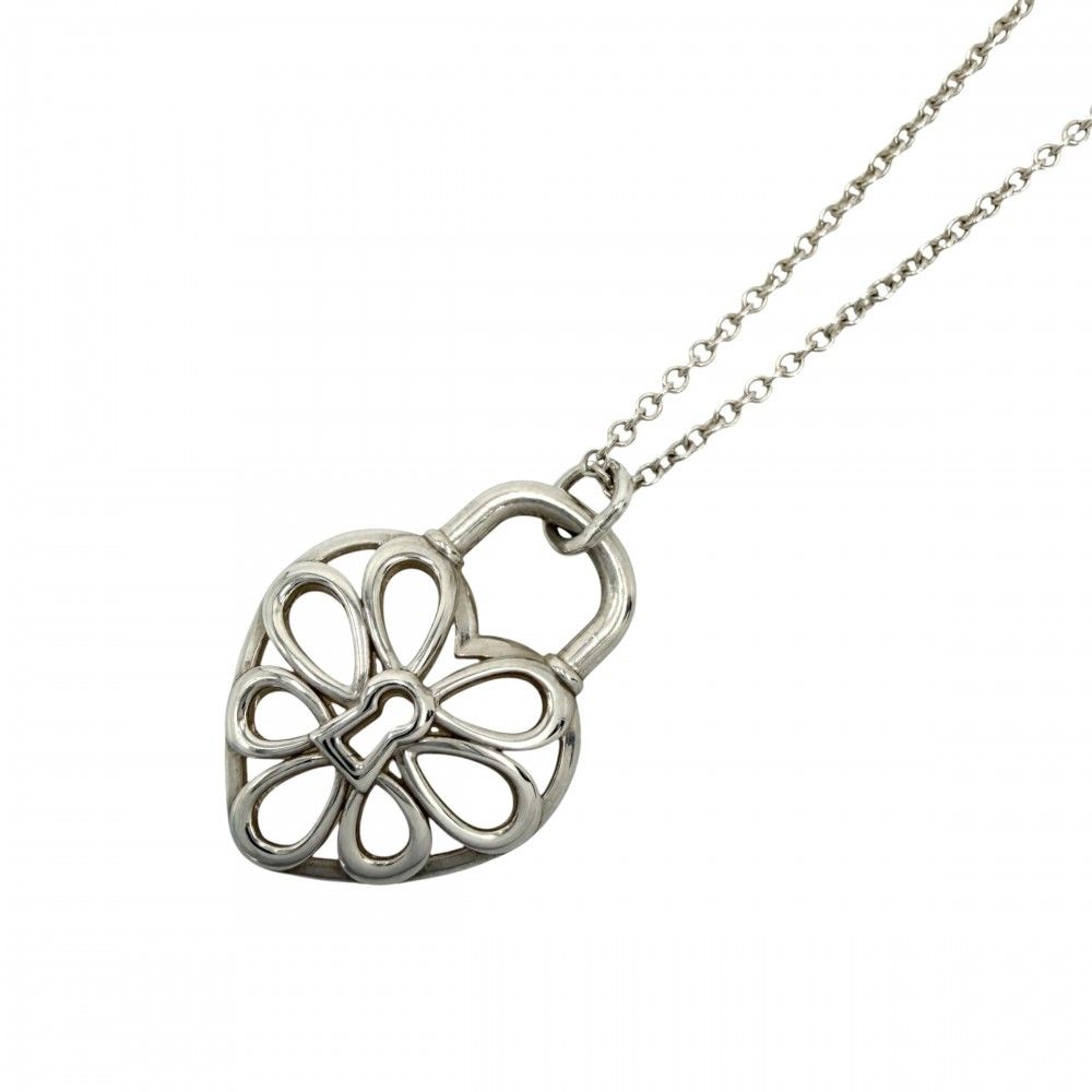 ティファニー ネックレス レディース フィリグリー ジュエリー ハート アクセサリー TIFFANY&Co. シルバー925 約2.6g【中古品】
