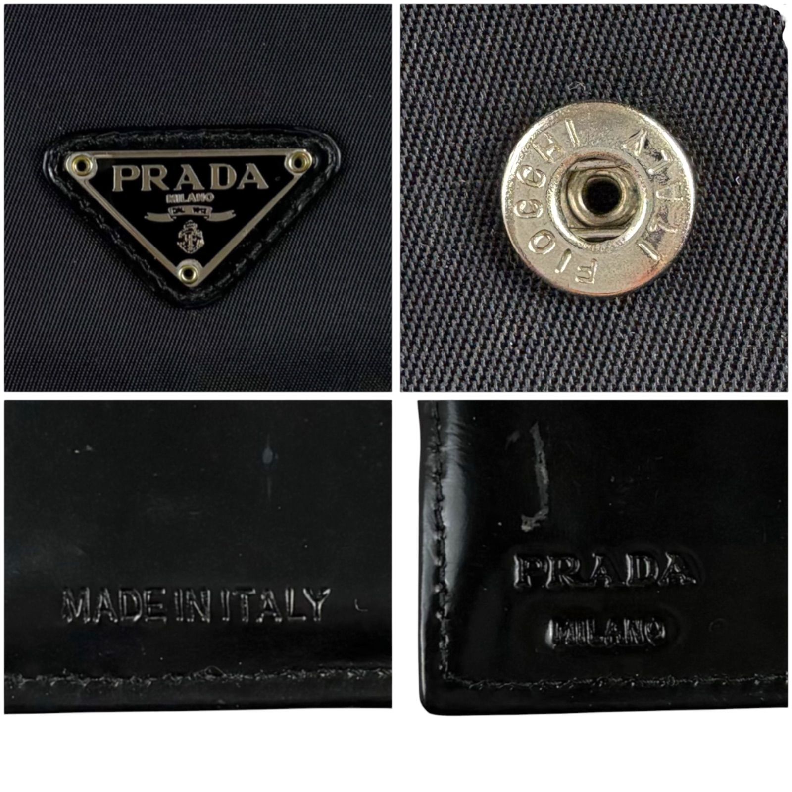 プラダ PRADA トライアングルロゴ 三つ折り財布 コンパクトウォレット