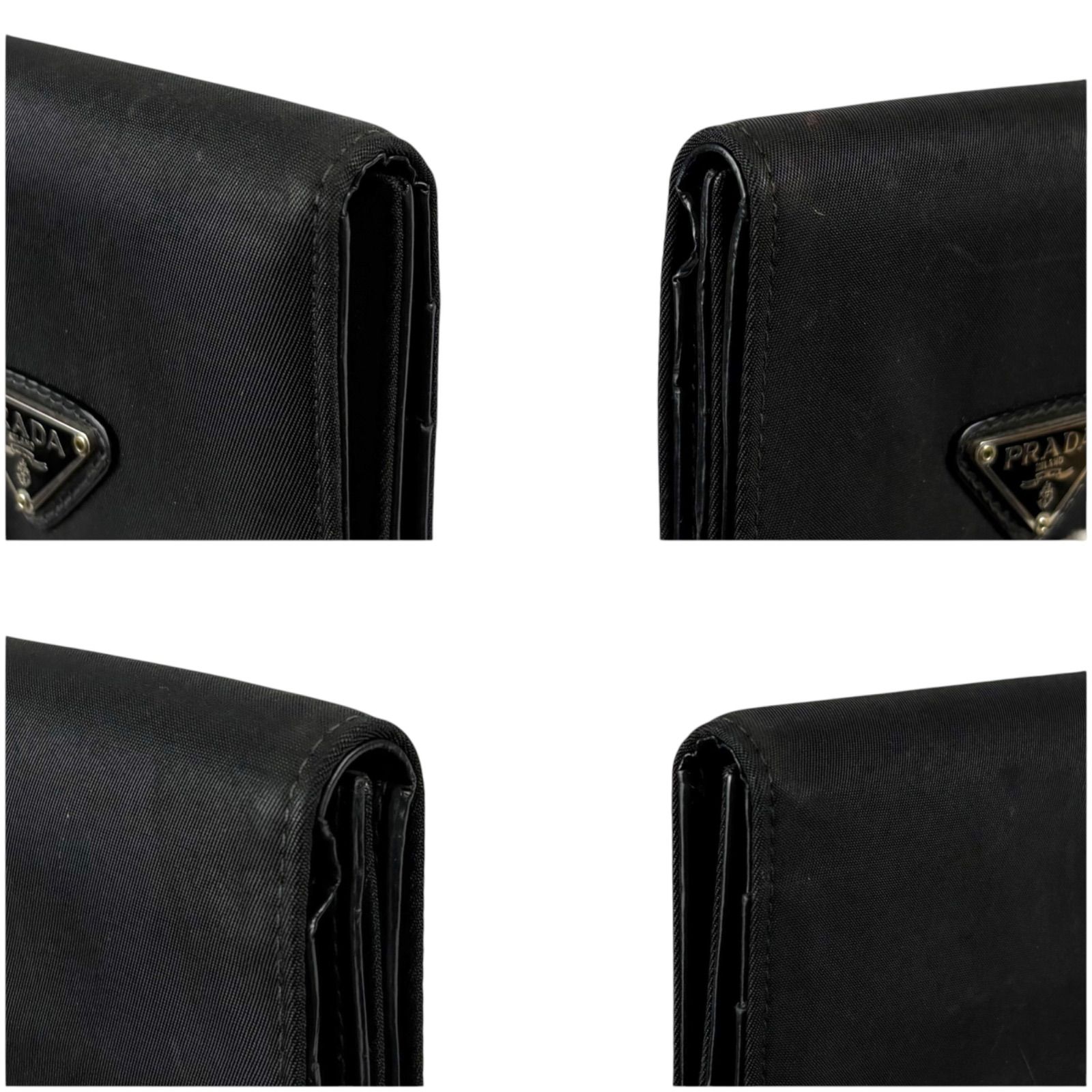 プラダ PRADA トライアングルロゴ 三つ折り財布 コンパクトウォレット