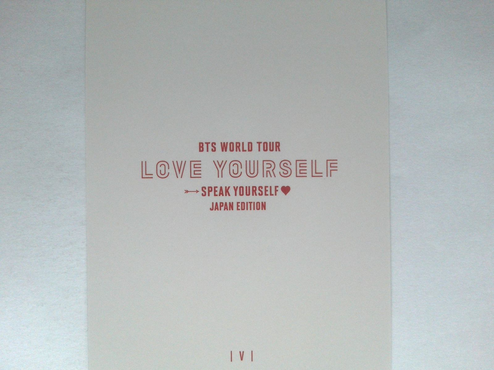 BTS V トレカ WORLD TOUR 'LOVE YOURSELF：SPEAK YOURSELF' JAPAN
