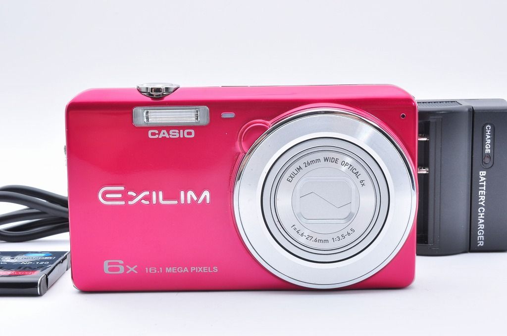 【2ヶ月保証付き】CASIO EXILIM EX-ZS25 レッド 1610万画素 光学6倍ズーム デジカメ＃1597