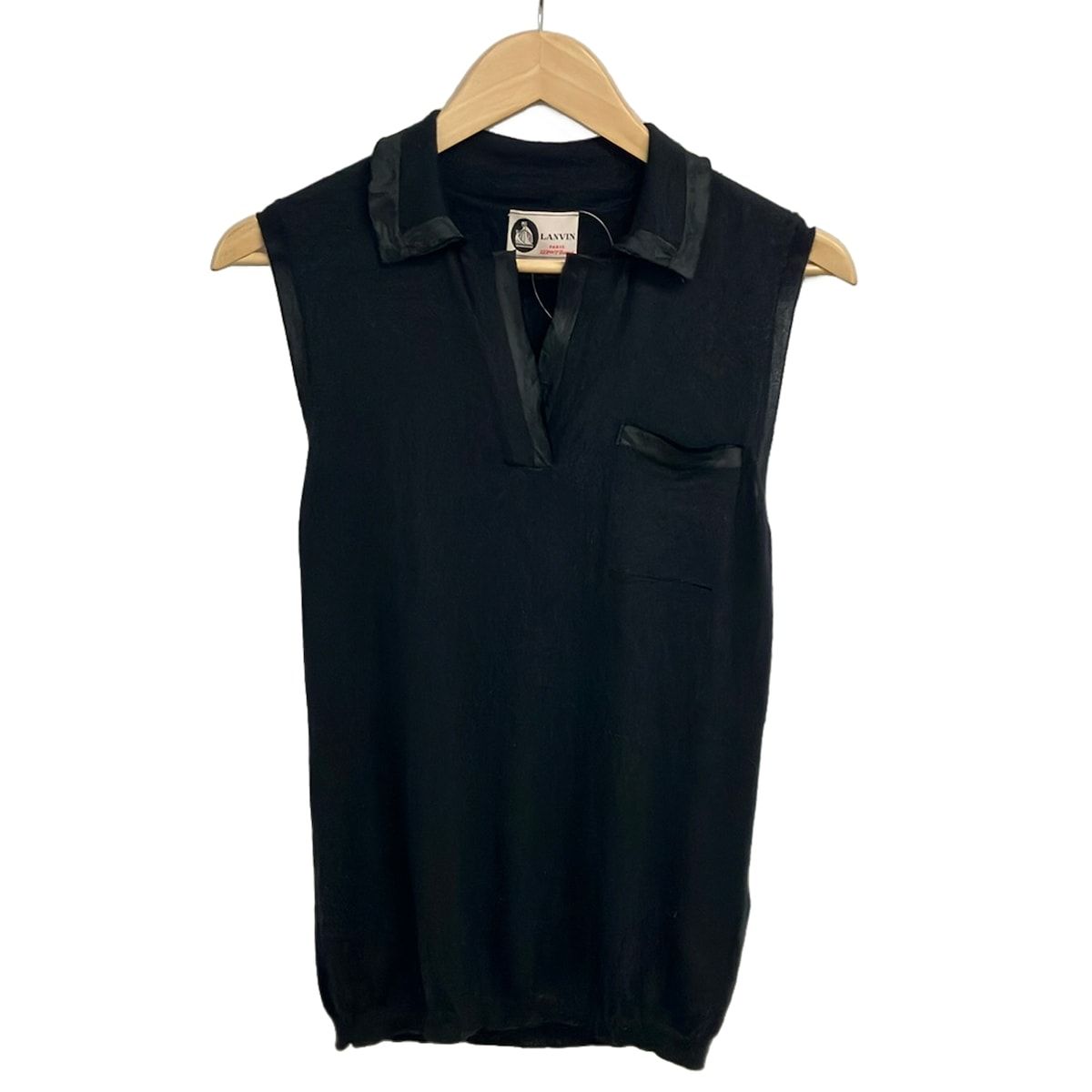 LANVIN(ランバン) ノースリーブセーター サイズS レディース美品 - 黒