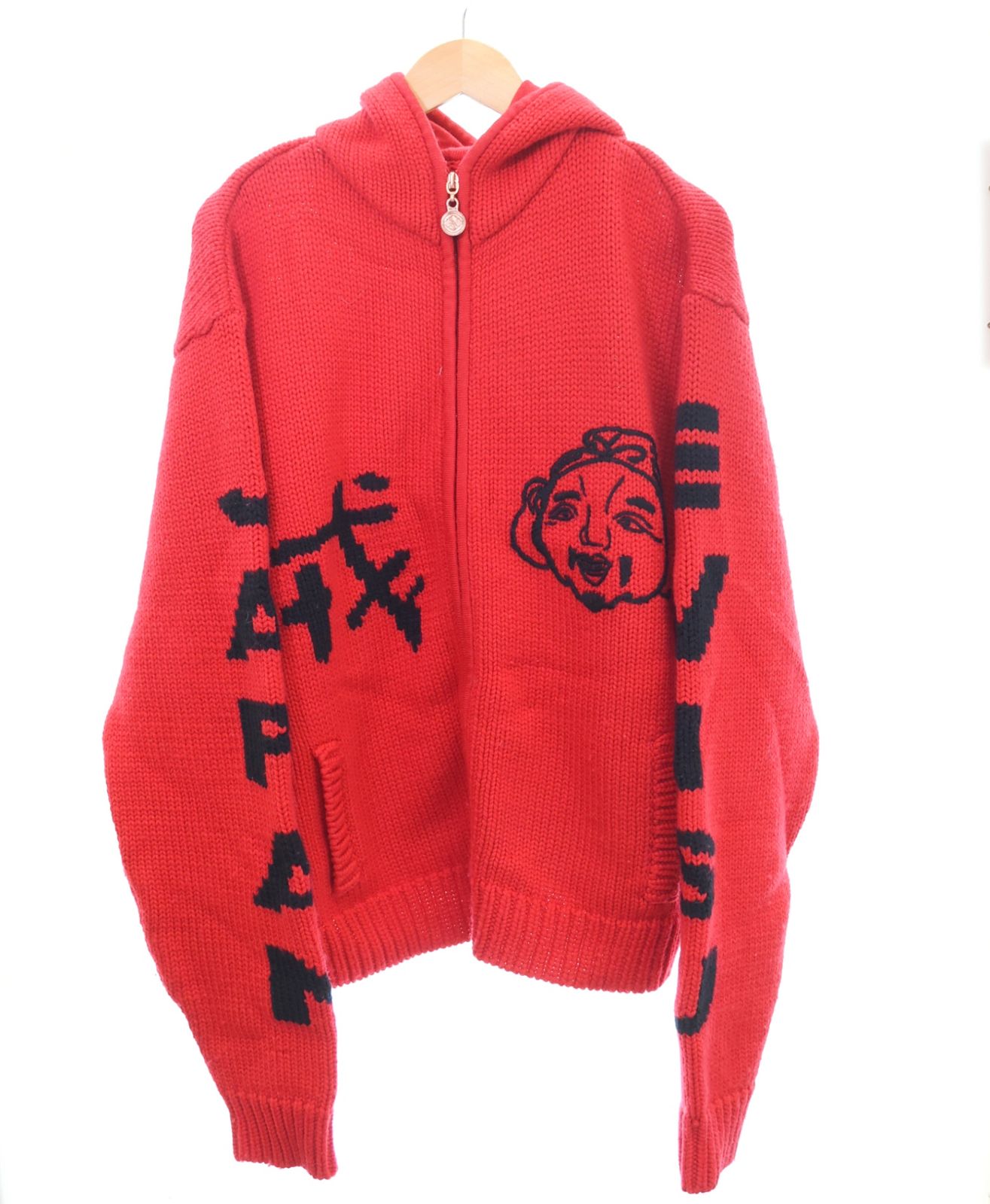 エヴィス EVISU ニット フーディー KNIT HOODIE カウチン セーター