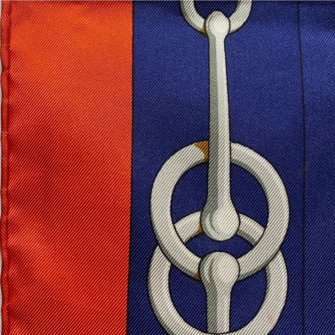 エルメス カレ90 Cliquetis 剣 クリケティス 赤×マルチカラー HERMES