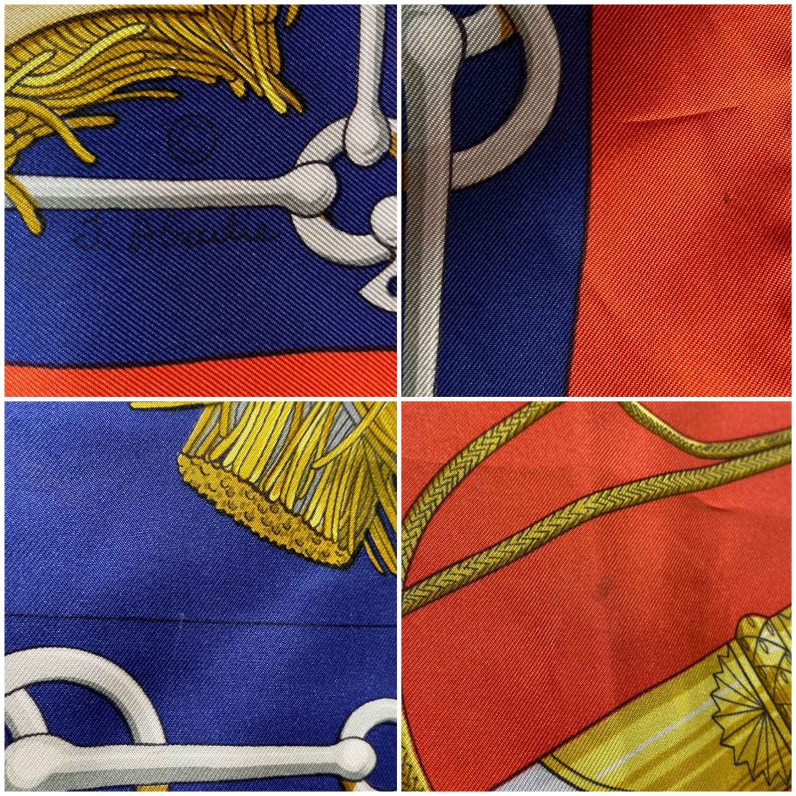 エルメス カレ90 Cliquetis 剣 クリケティス 赤×マルチカラー HERMES