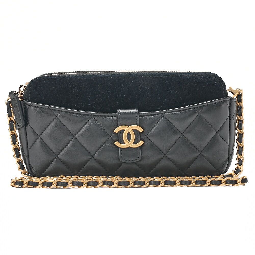 CHANEL シャネル チェーンウォレット ココマーク マトラッセ スエード 