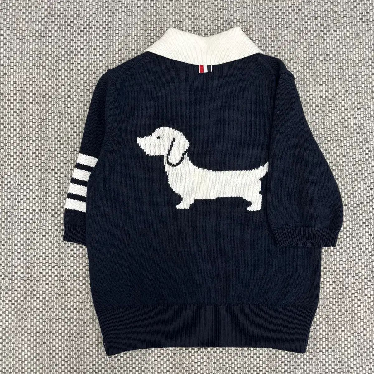 38 トム・ブラウン 斜めボーダー 四本サイドライン ニット カラーTシャツ