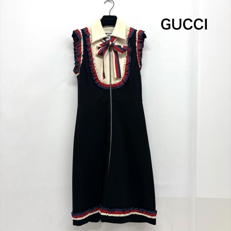 グッチ ワンピース トリコロール カラーリボン リボン ノースリーブ 501481-X7A97 レディース S ISItems【USED】【古着】【中古】50160749