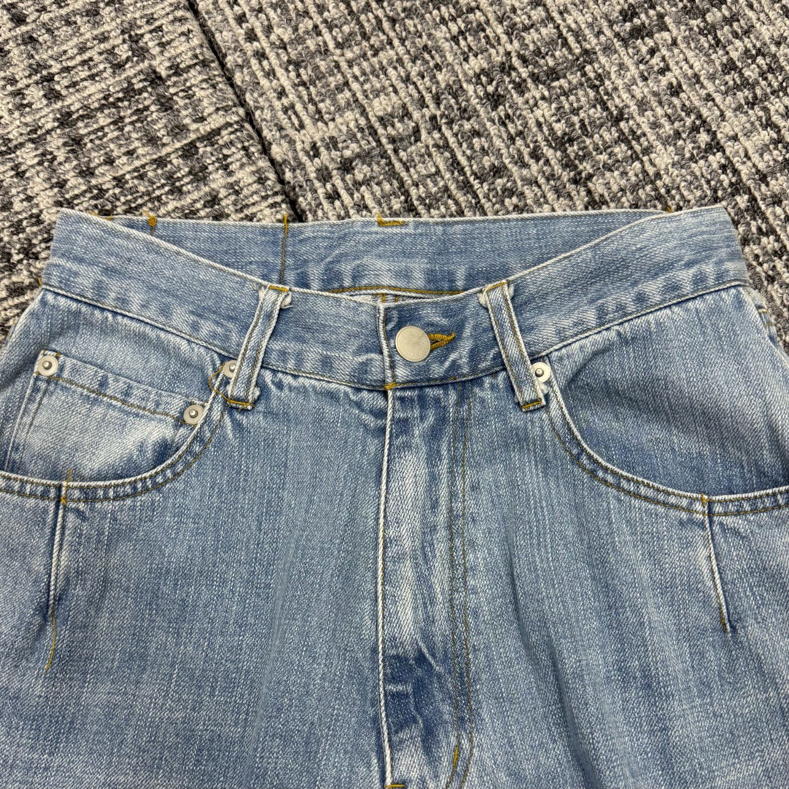 参考上代46,200円 未使用品 YOKE 25SS Bleach ＆ Over Dye Denim Wide