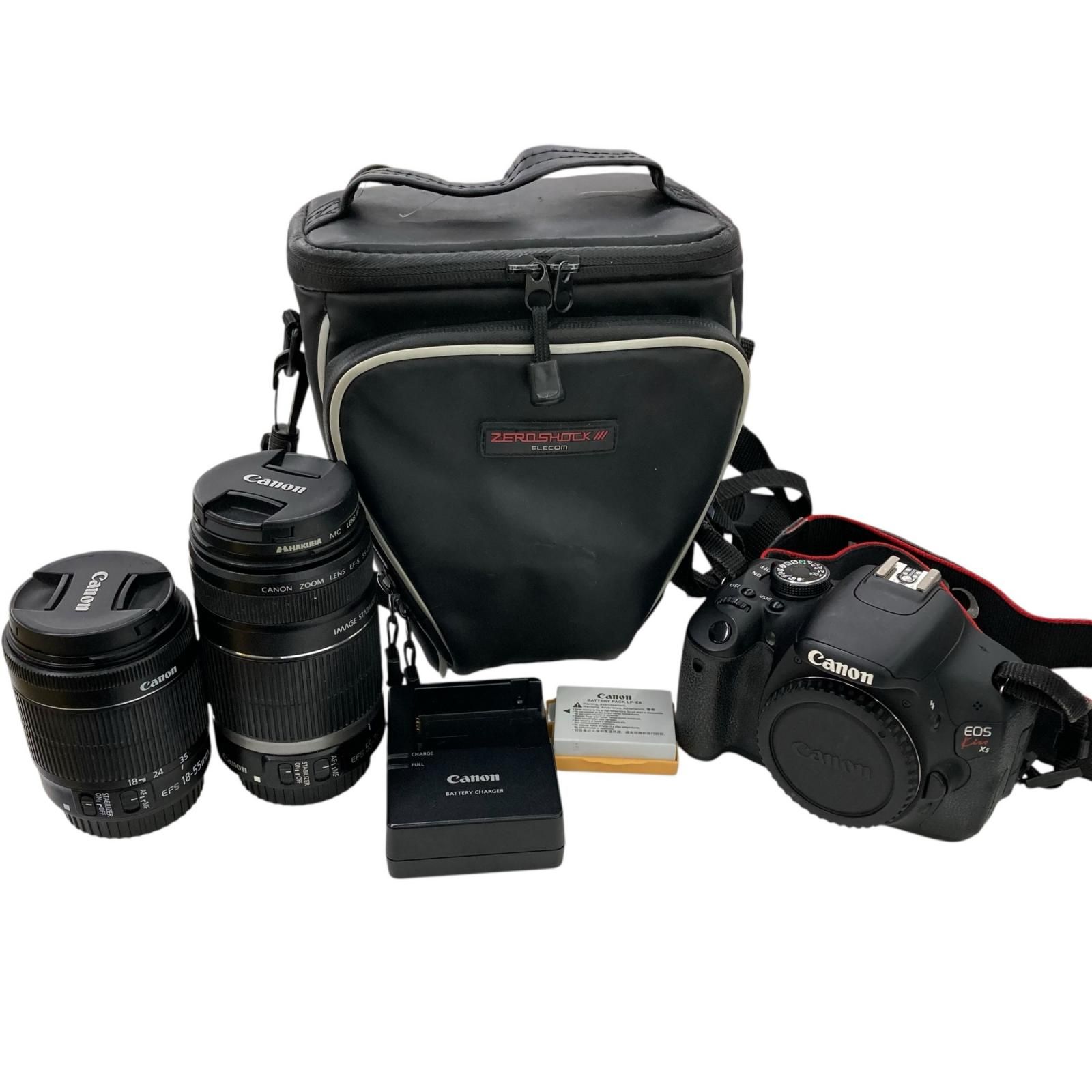 186000 現状品 canon キャノン EOS kiss X5 デジタル一眼レフカメラ レンズセット DS126311 ブラック