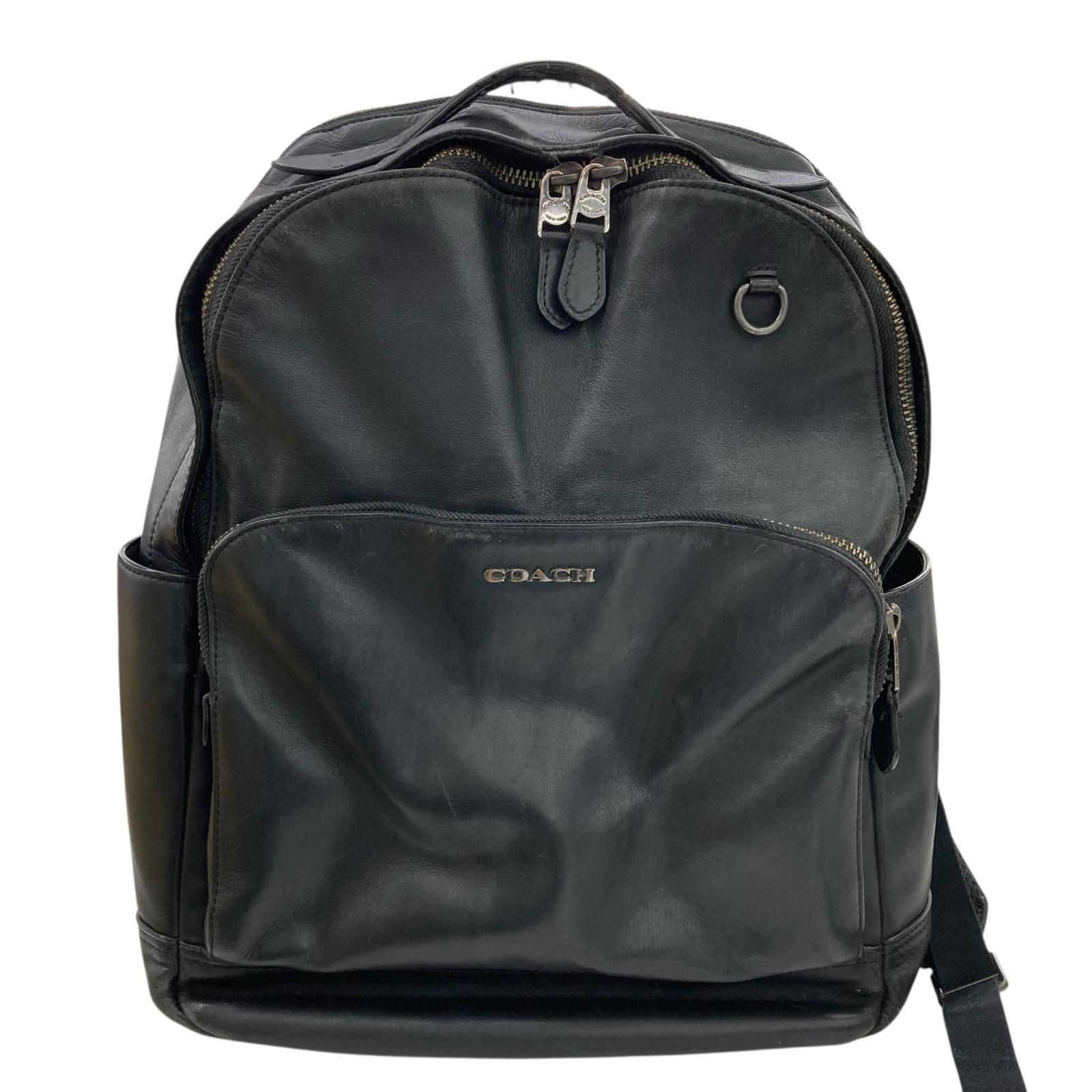 186005 現状品 COACH コーチ グラハム レザー バックパック リュック ブラック