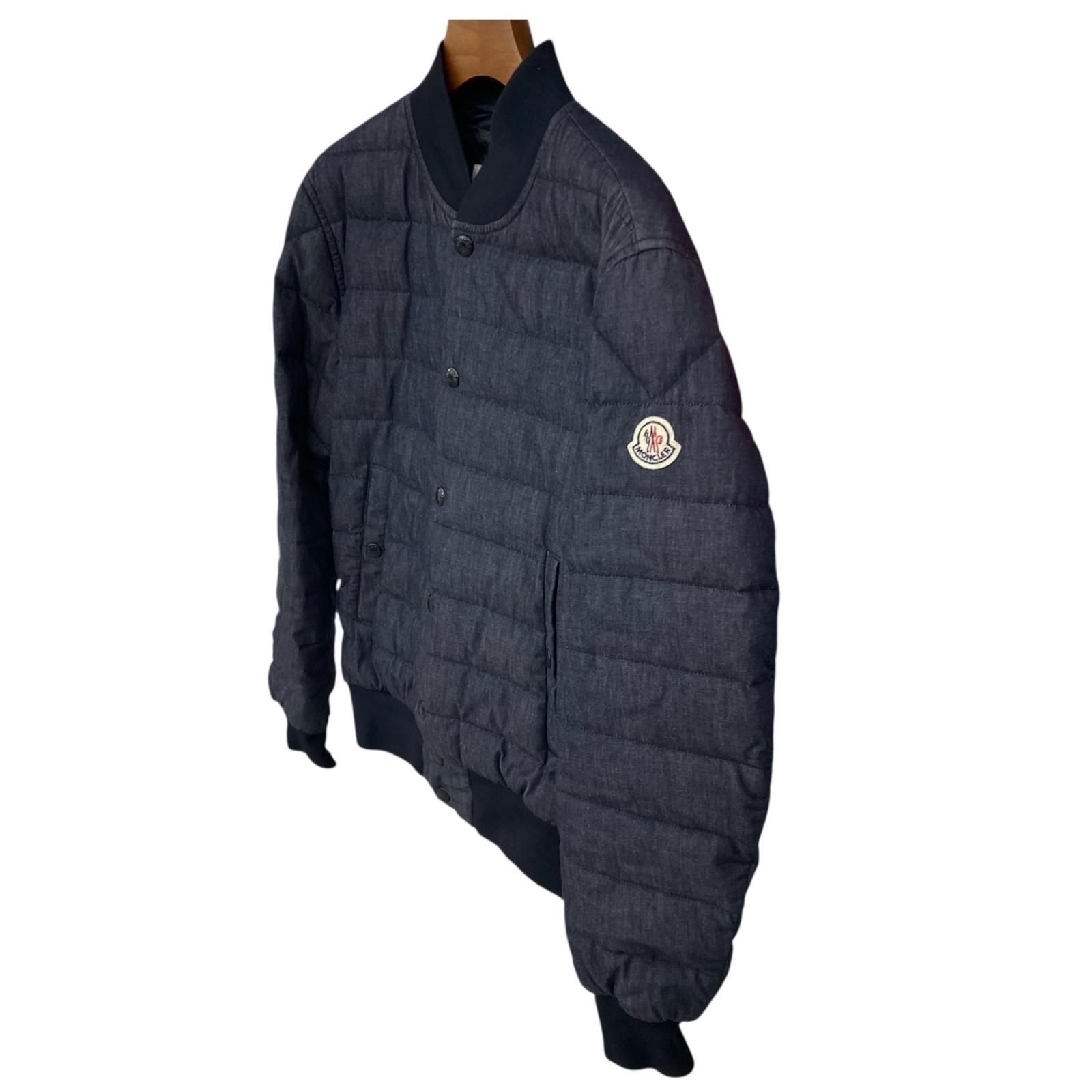 199990 現状品 MONCLER モンクレール ライトダウンジャケット ネイビー