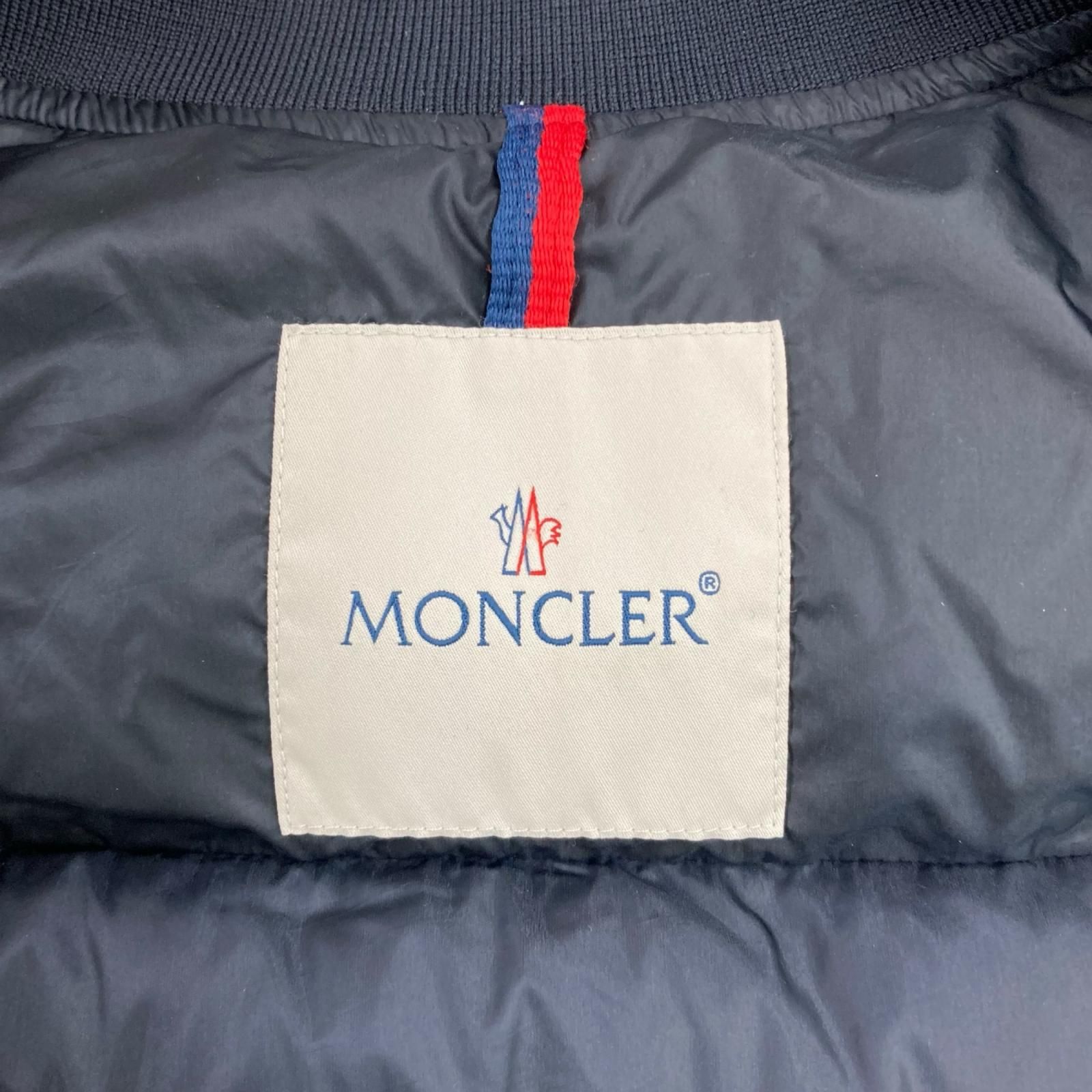 199990 現状品 MONCLER モンクレール ライトダウンジャケット ネイビー