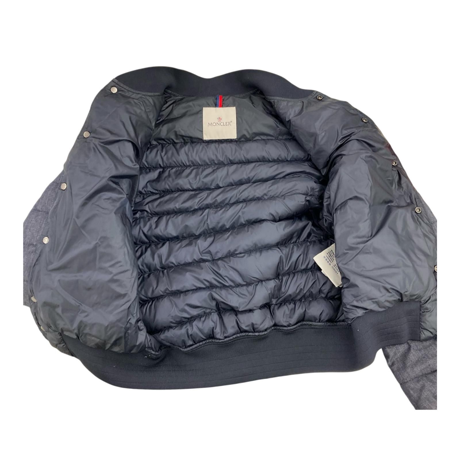 199990 現状品 MONCLER モンクレール ライトダウンジャケット ネイビー