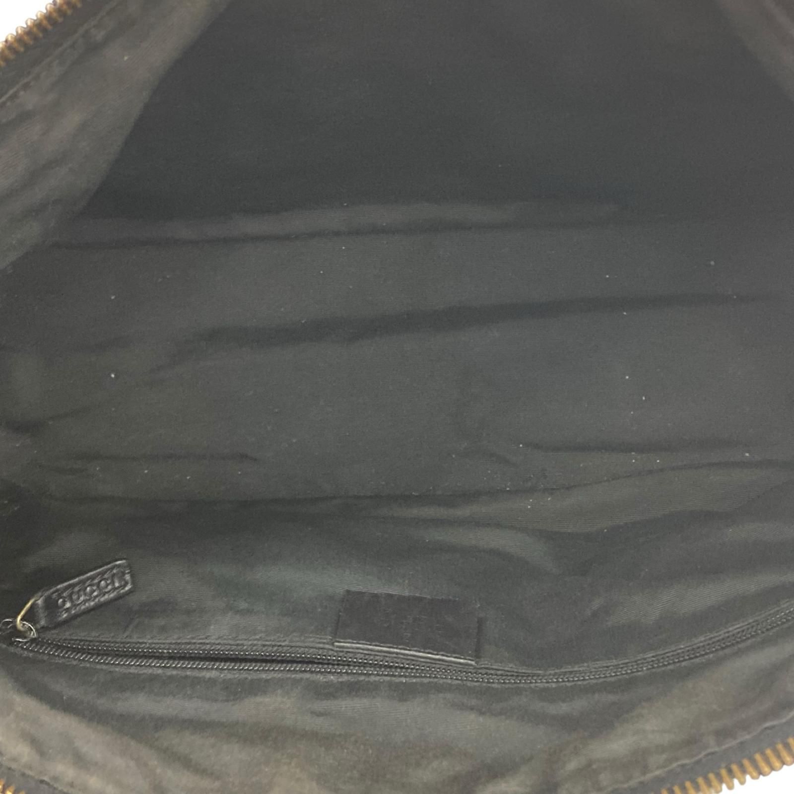 186005 現状品 GUCCI グッチ GGキャンバス ハンドバッグ ブラック