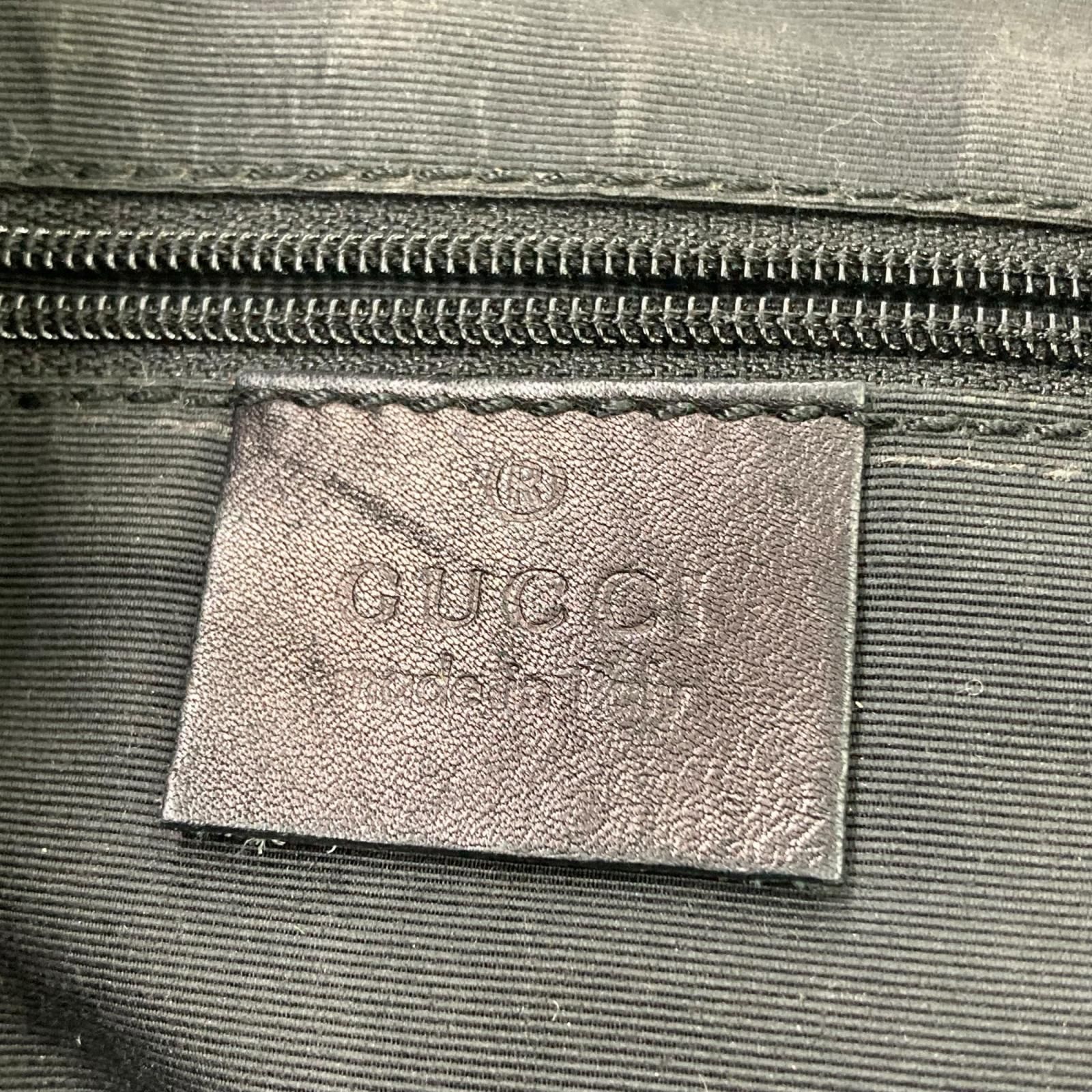 186005 現状品 GUCCI グッチ GGキャンバス ハンドバッグ ブラック